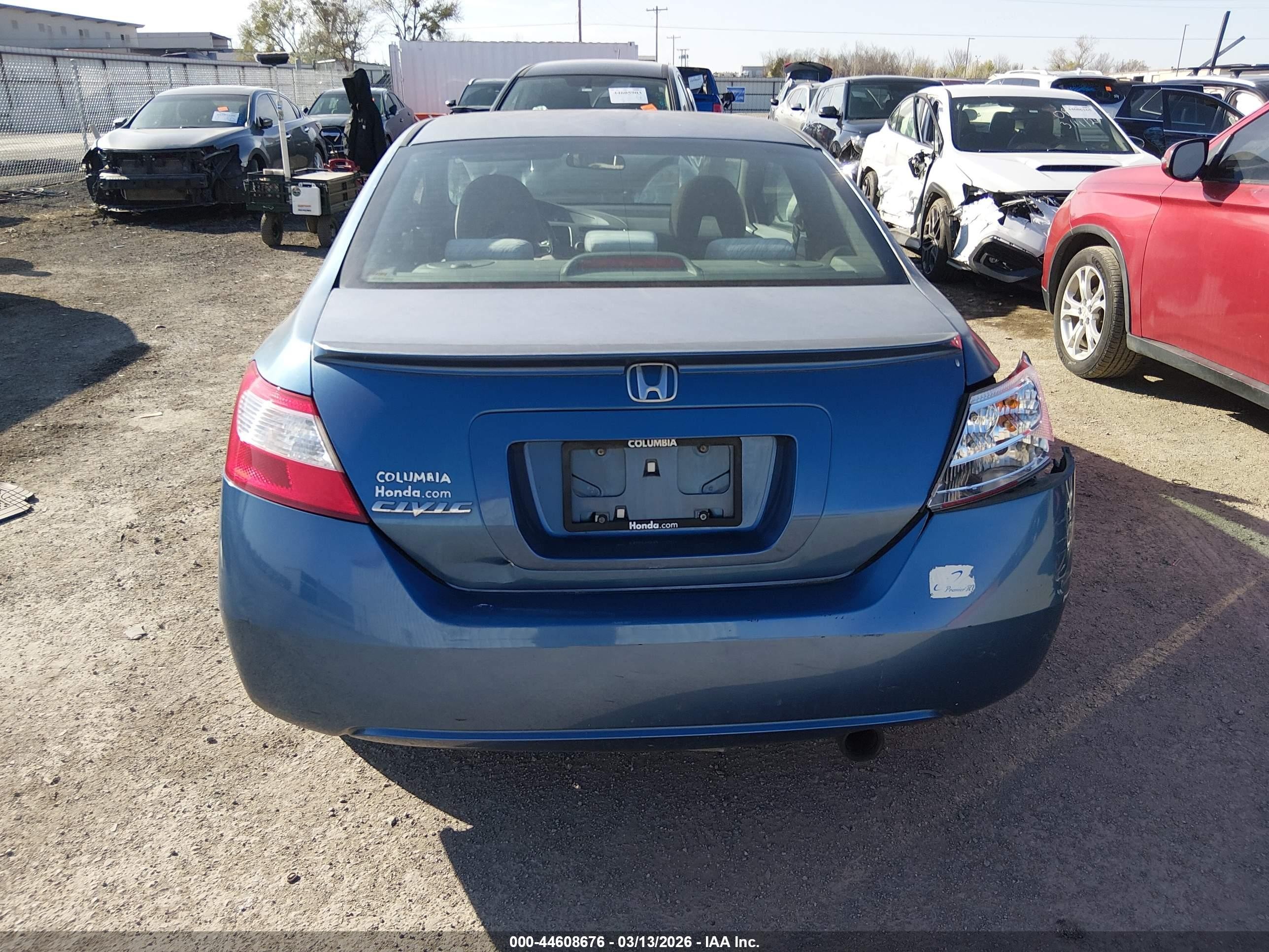 2007 Honda Civic Ex Blue vin: 2HGFG12867H553631
