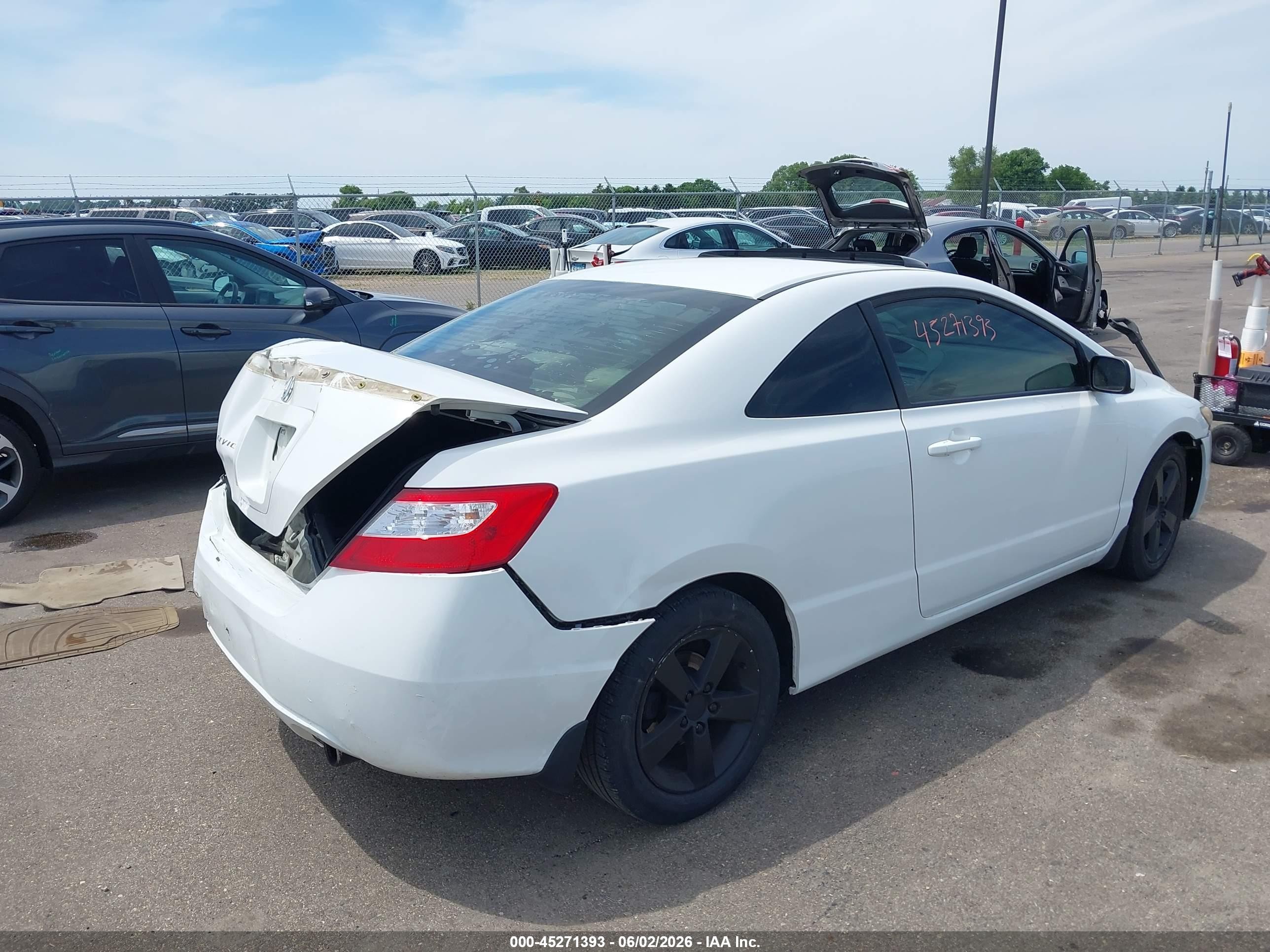 2007 Honda Civic Ex White vin: 2HGFG12867H575936
