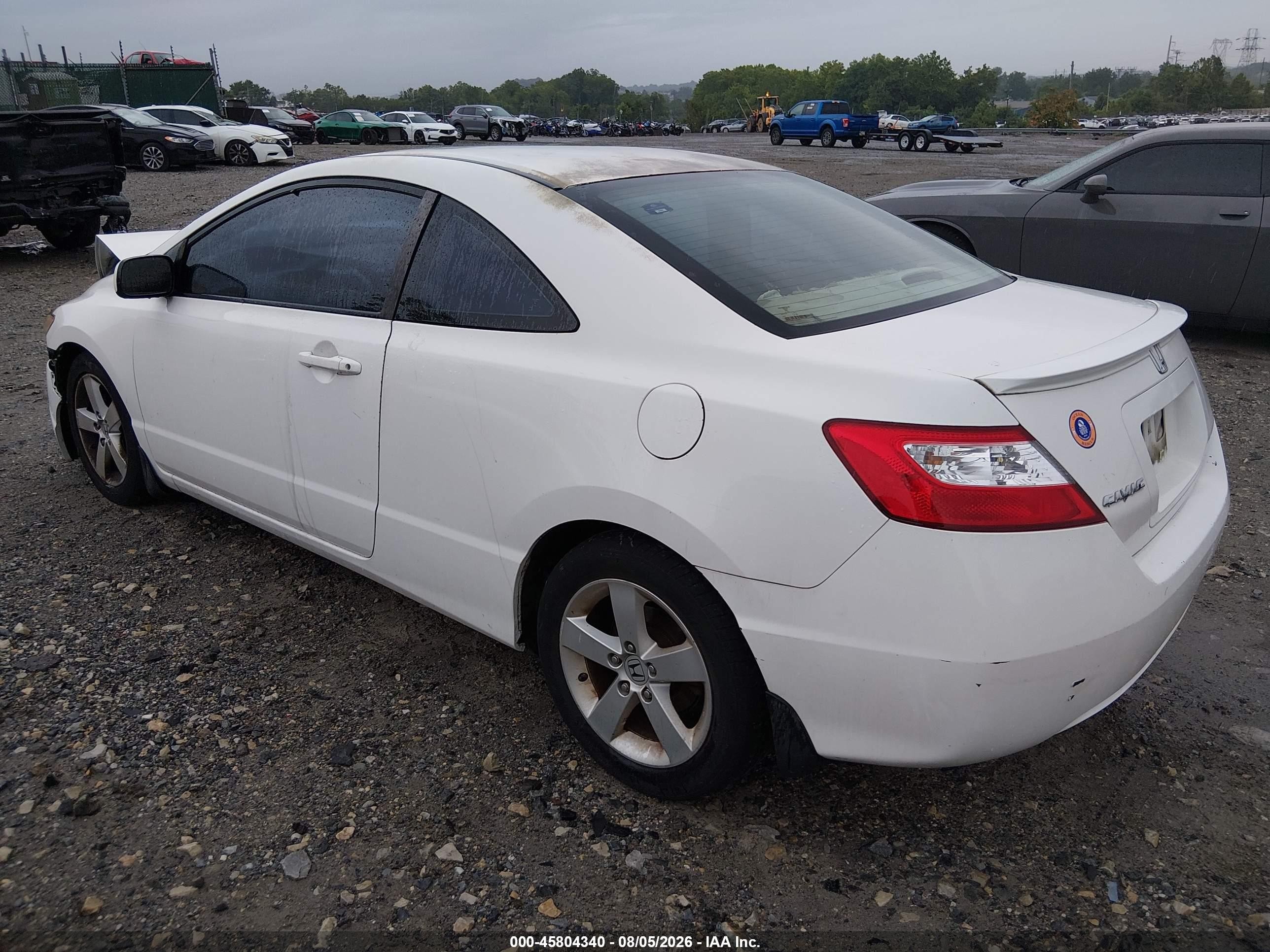 2008 Honda Civic Ex White vin: 2HGFG12868H528181