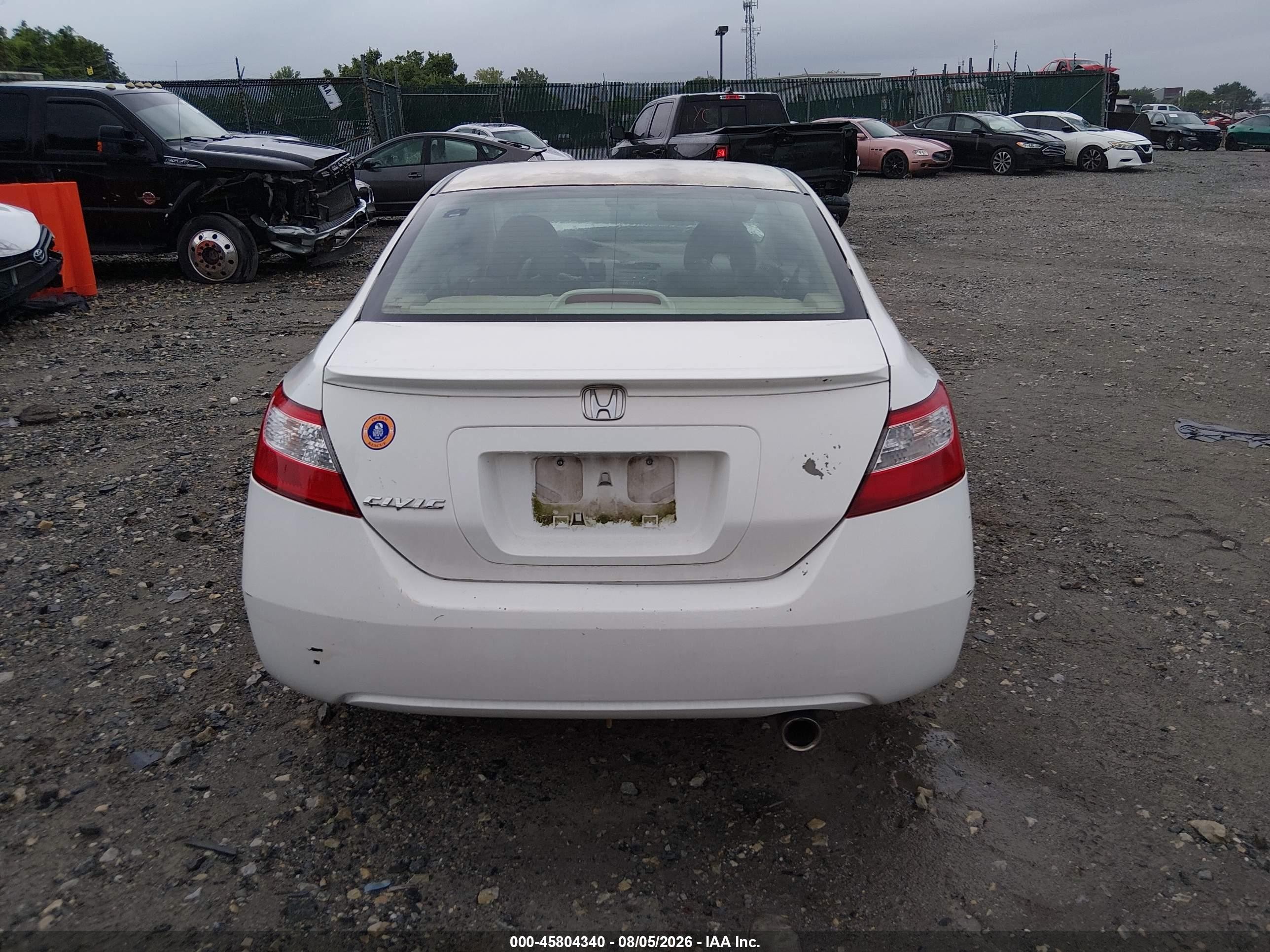 2008 Honda Civic Ex White vin: 2HGFG12868H528181