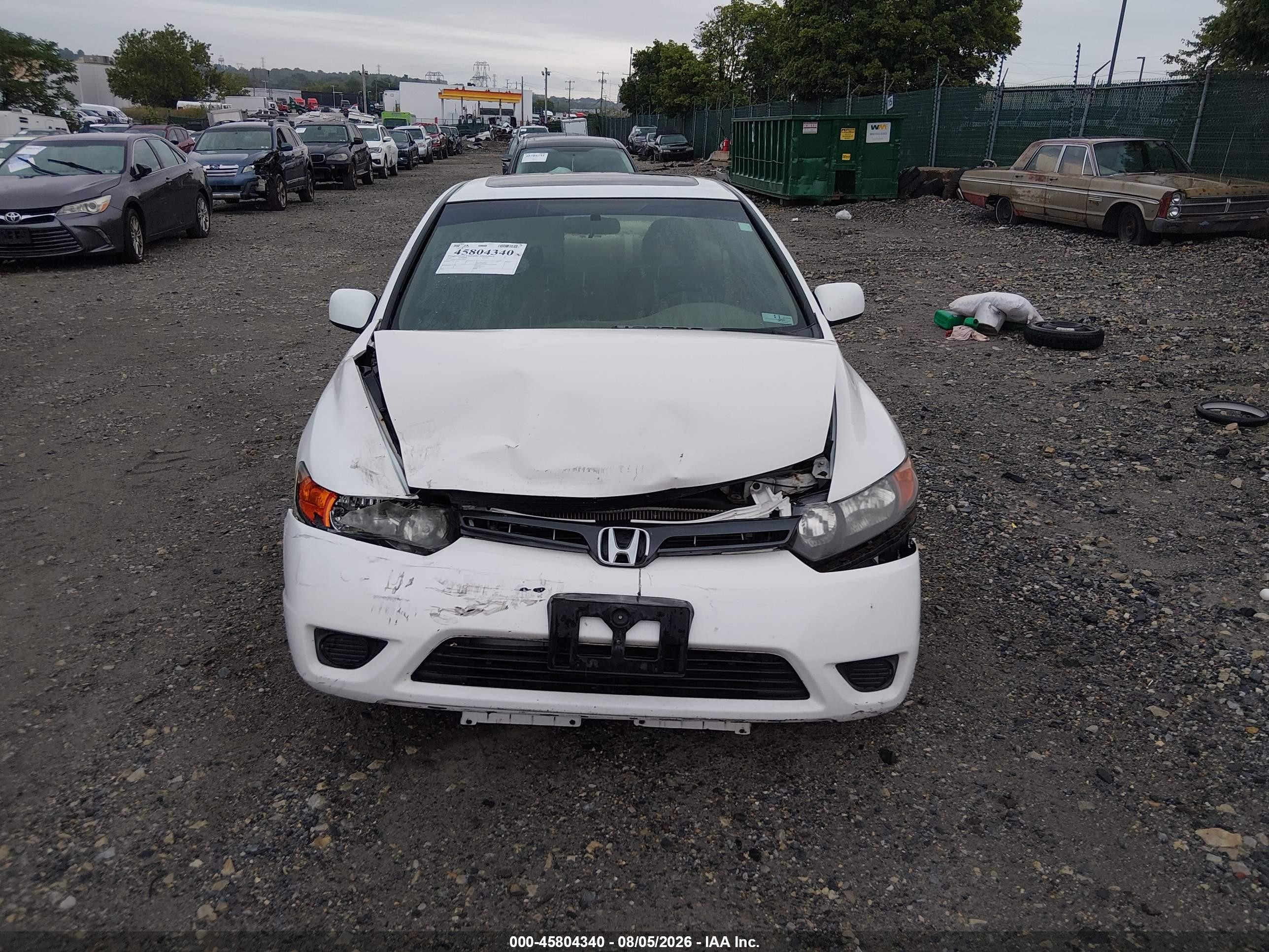 2008 Honda Civic Ex White vin: 2HGFG12868H528181