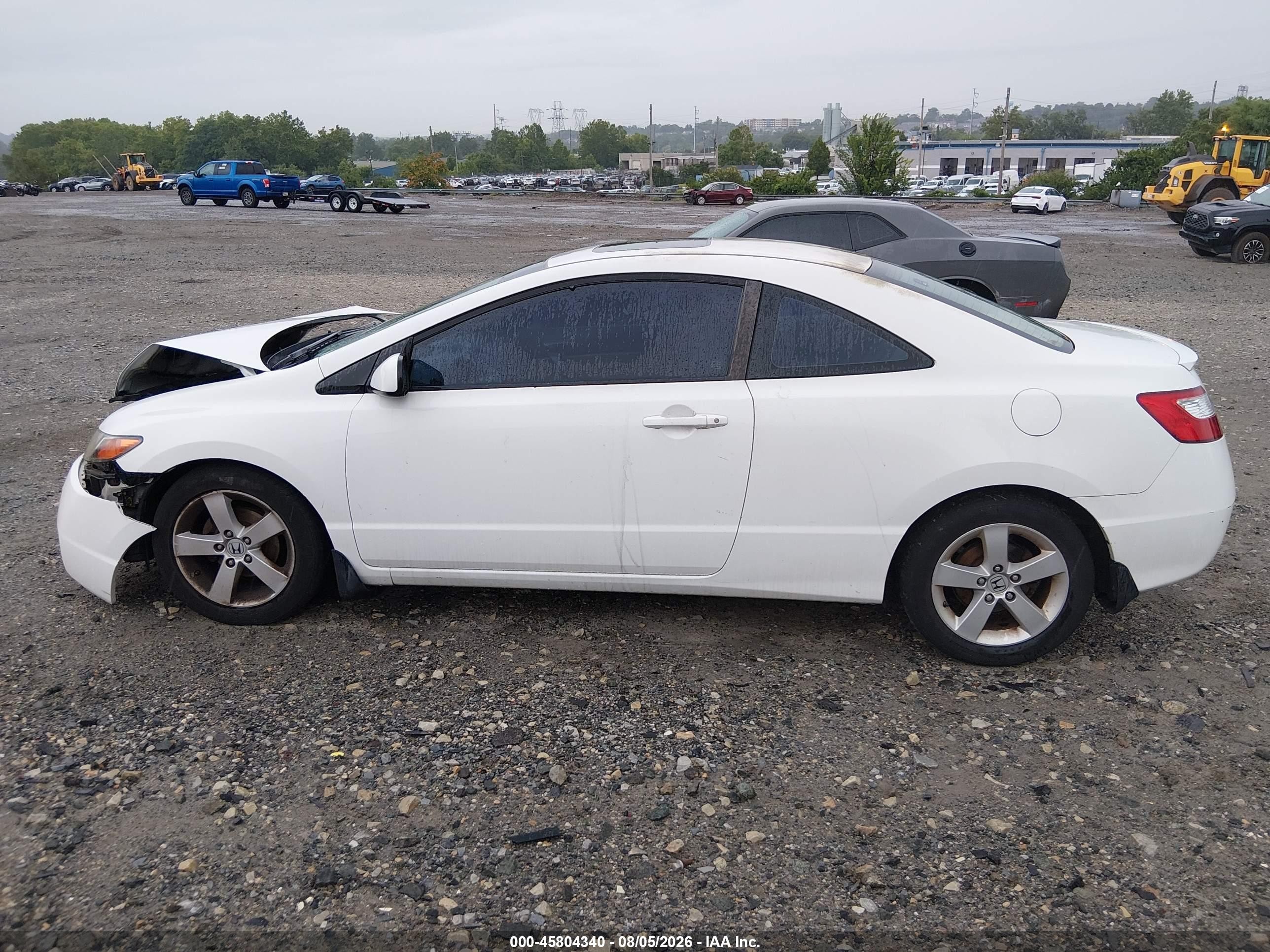 2008 Honda Civic Ex White vin: 2HGFG12868H528181