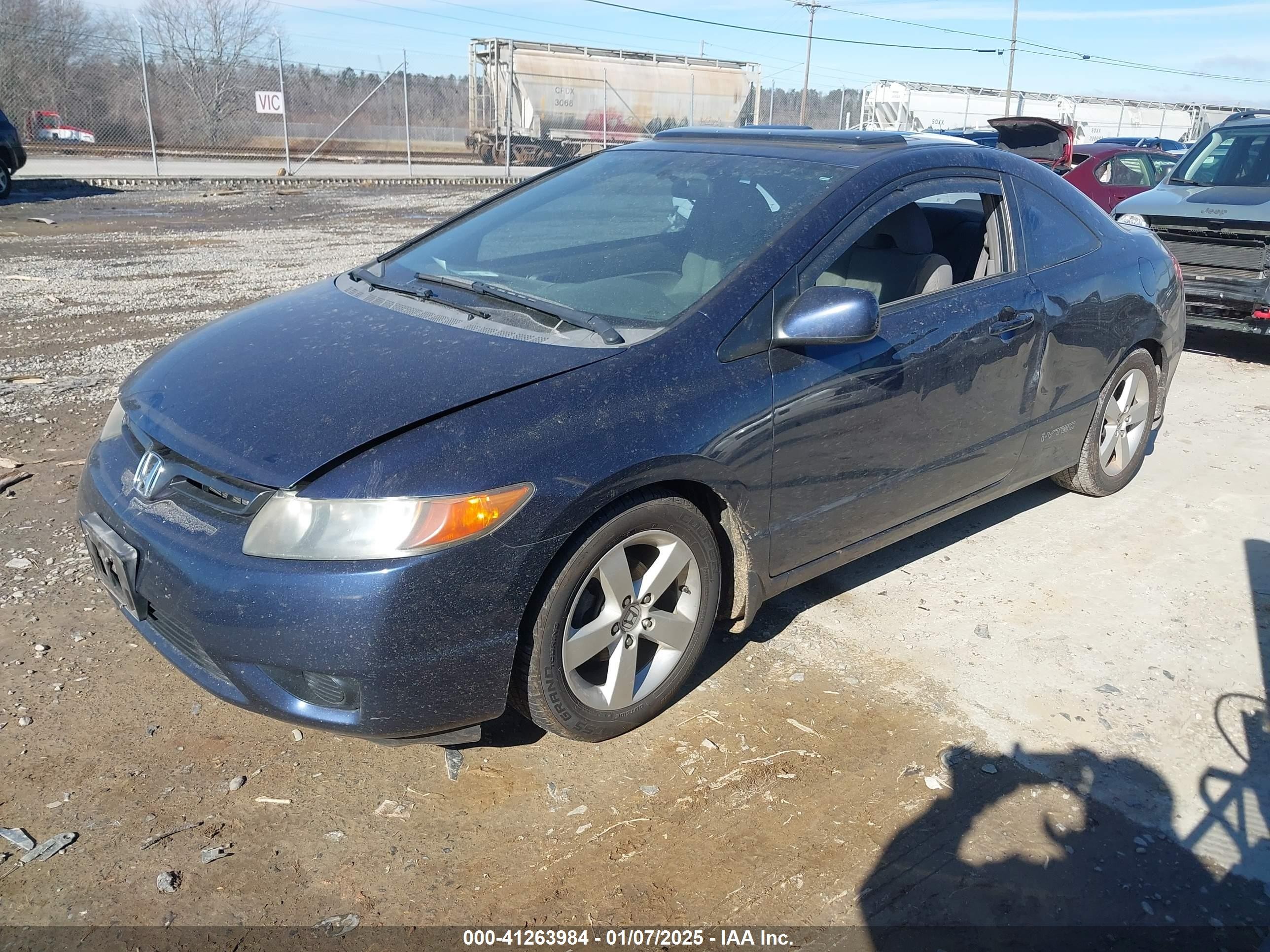 2008 Honda Civic Ex Blue vin: 2HGFG12868H550651