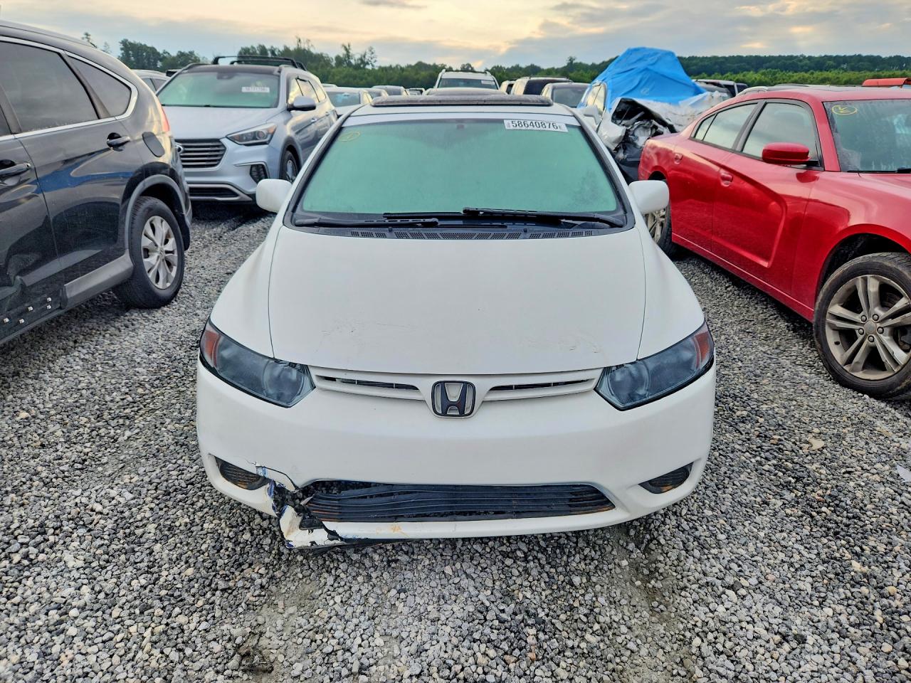2008 Honda Civic Ex White vin: 2HGFG12868H570656