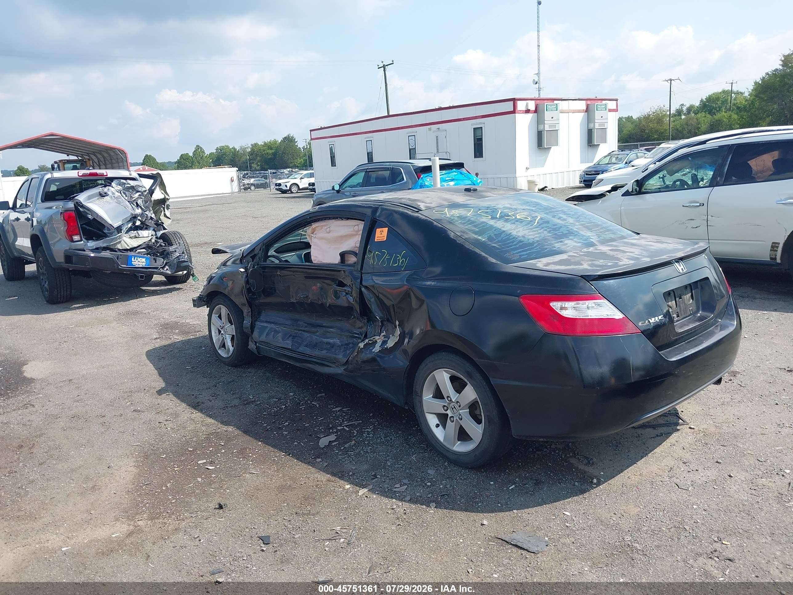 2008 Honda Civic Ex Black vin: 2HGFG12868H575002