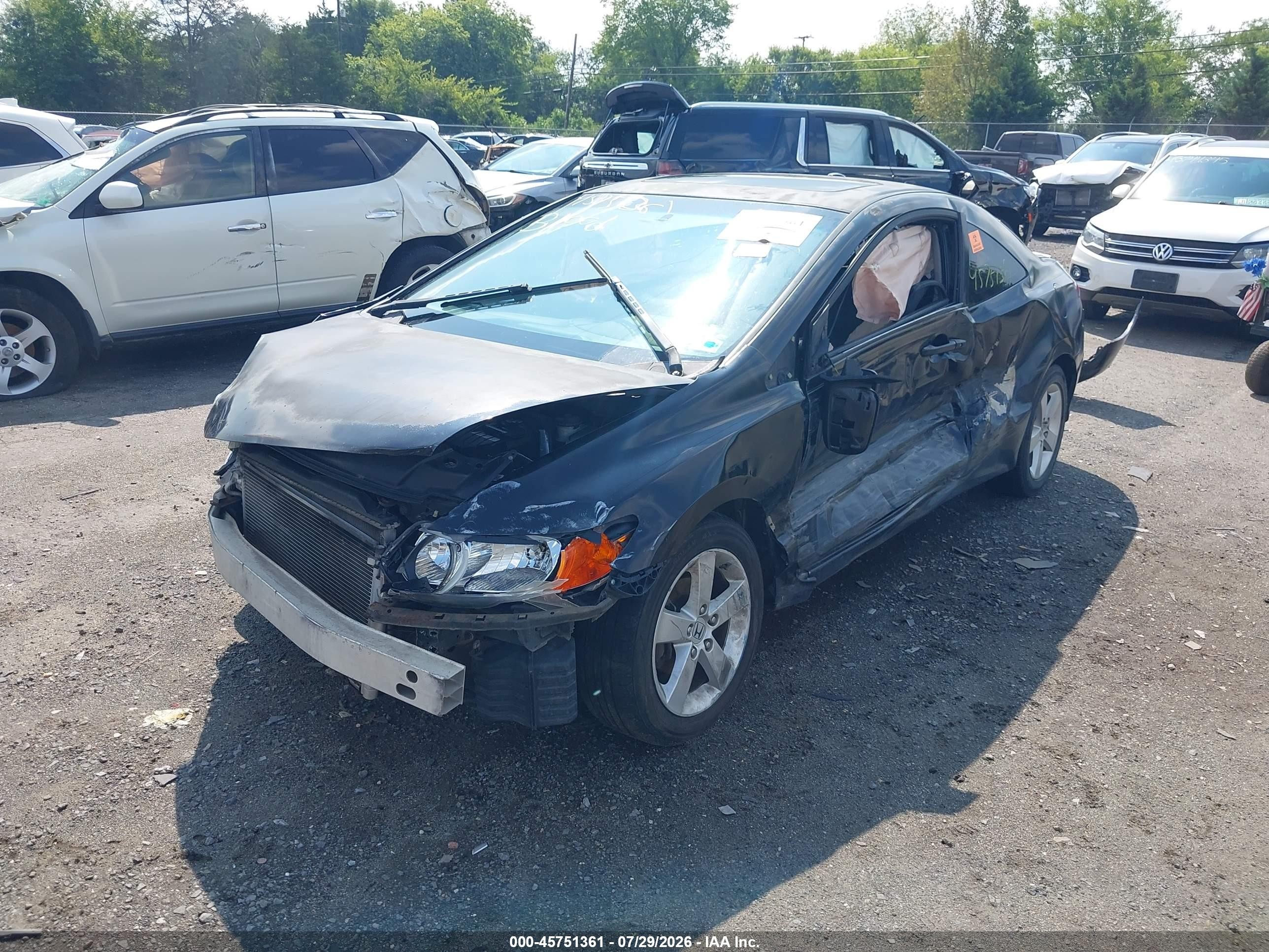 2008 Honda Civic Ex Black vin: 2HGFG12868H575002