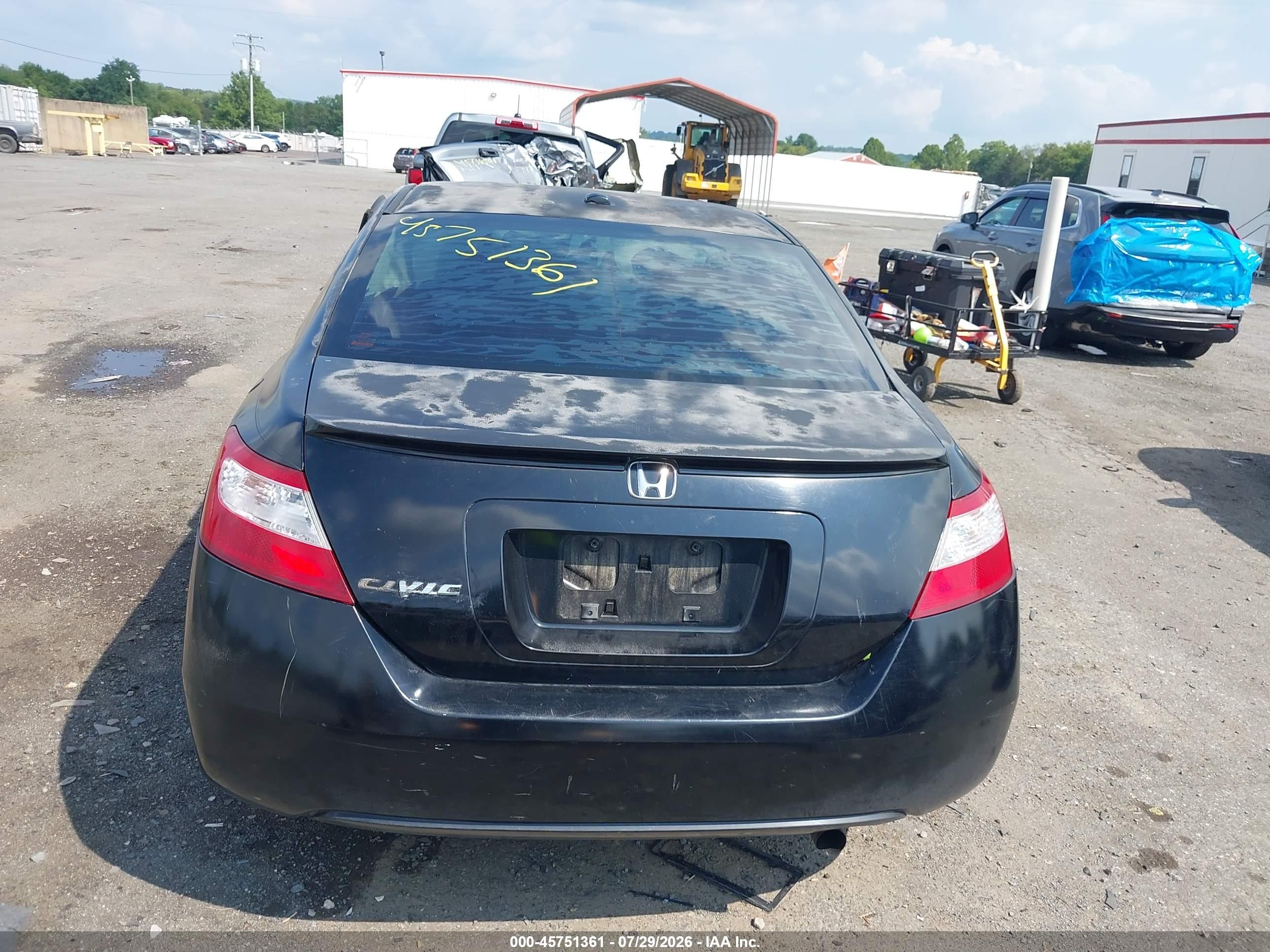 2008 Honda Civic Ex Black vin: 2HGFG12868H575002