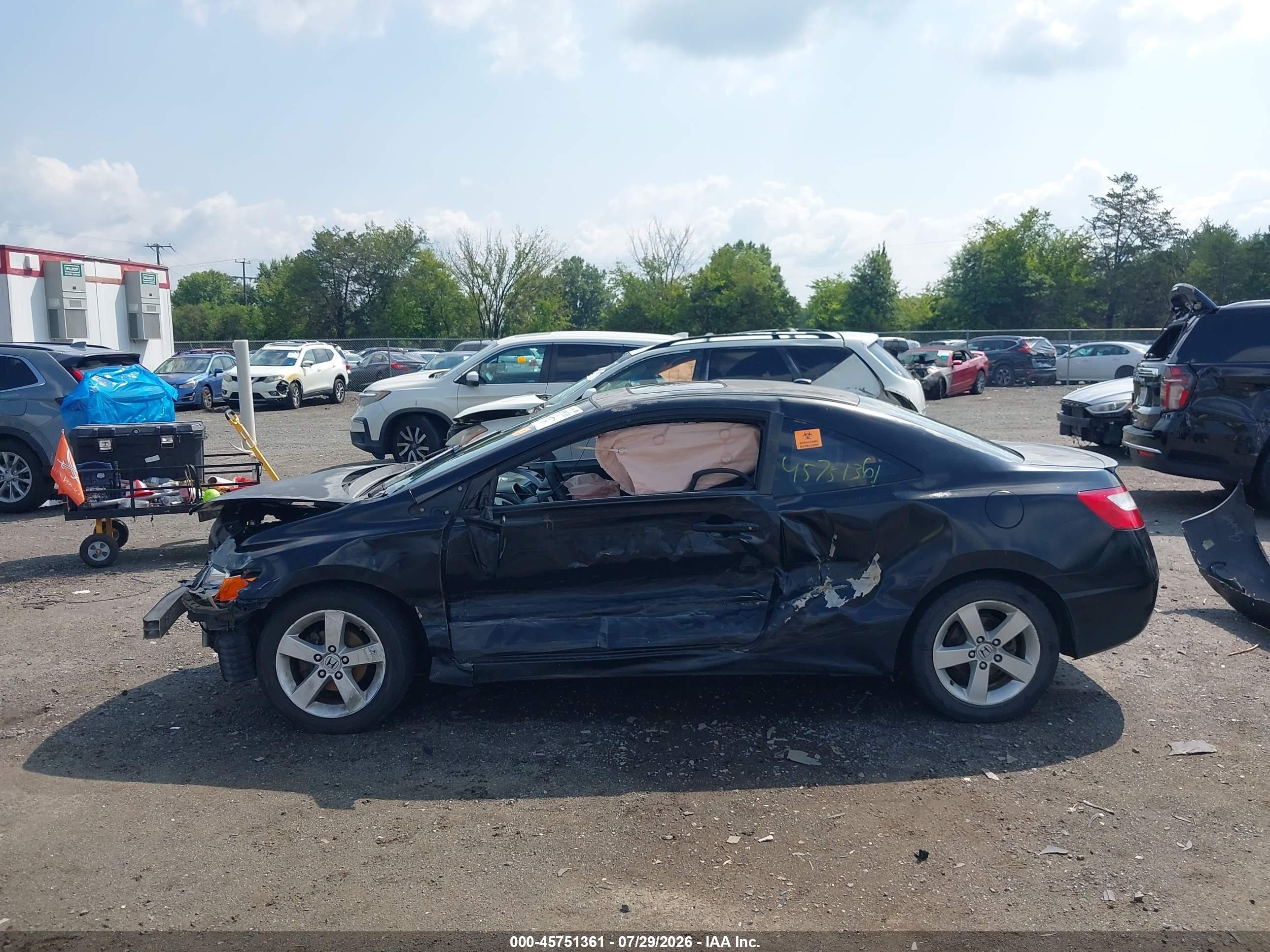 2008 Honda Civic Ex Black vin: 2HGFG12868H575002
