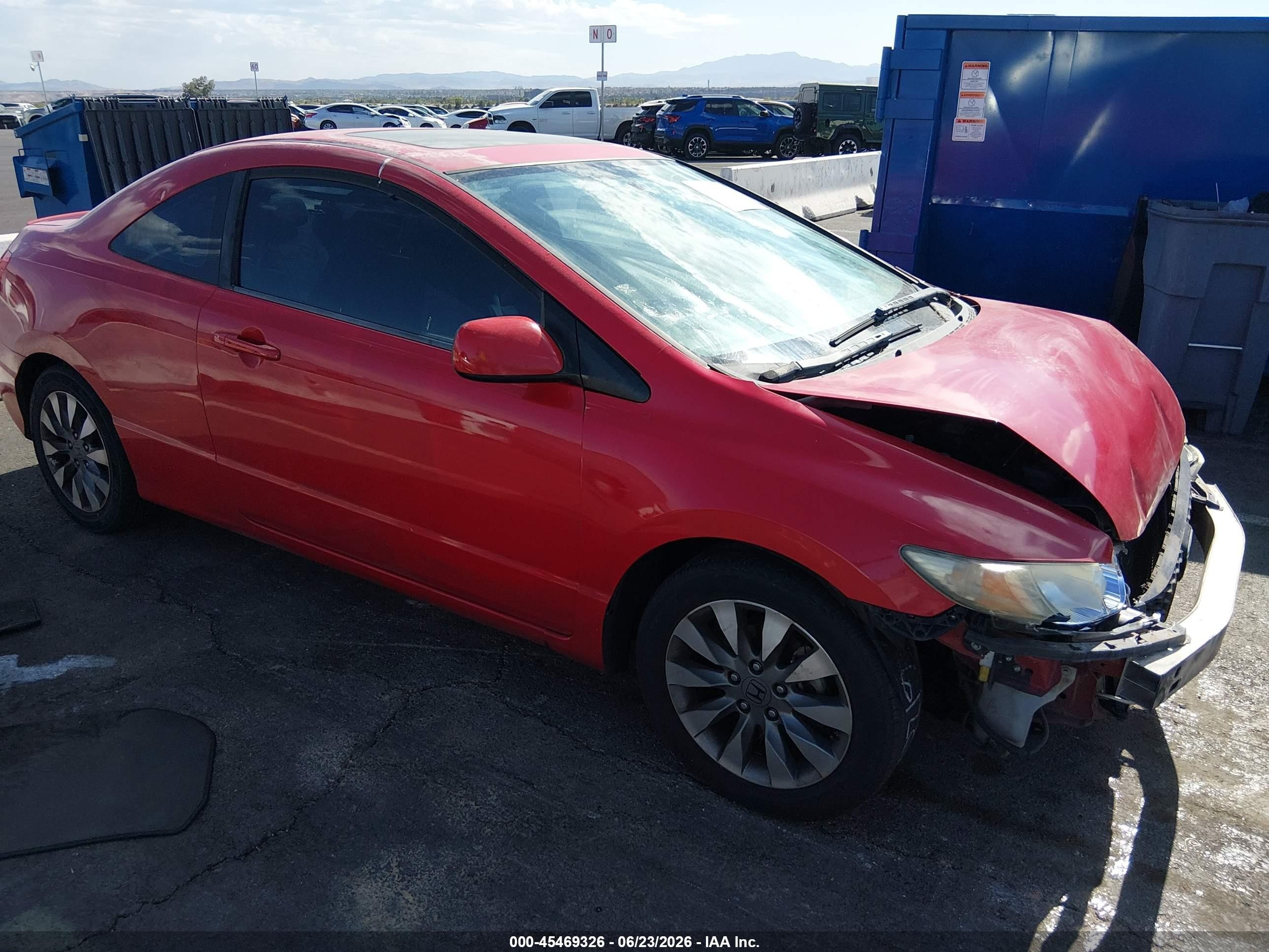 2009 Honda Civic Ex Red vin: 2HGFG12869H517408
