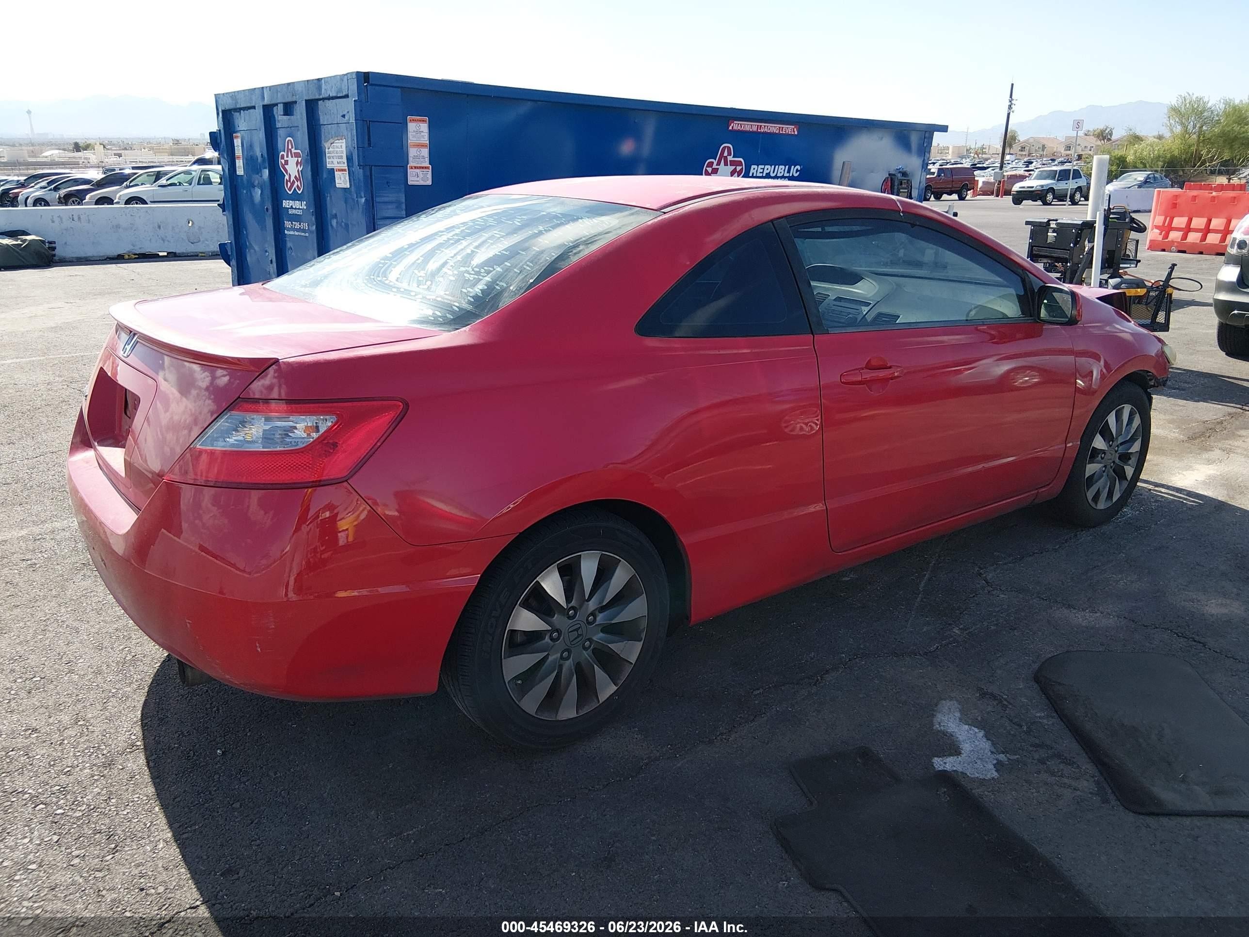 2009 Honda Civic Ex Red vin: 2HGFG12869H517408