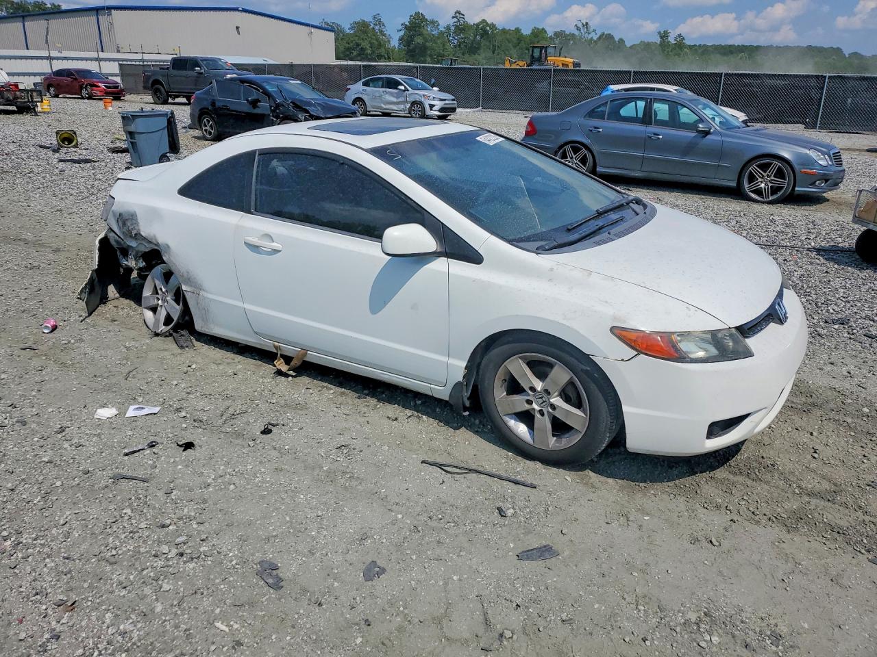 2006 Honda Civic Ex White vin: 2HGFG12876H503870