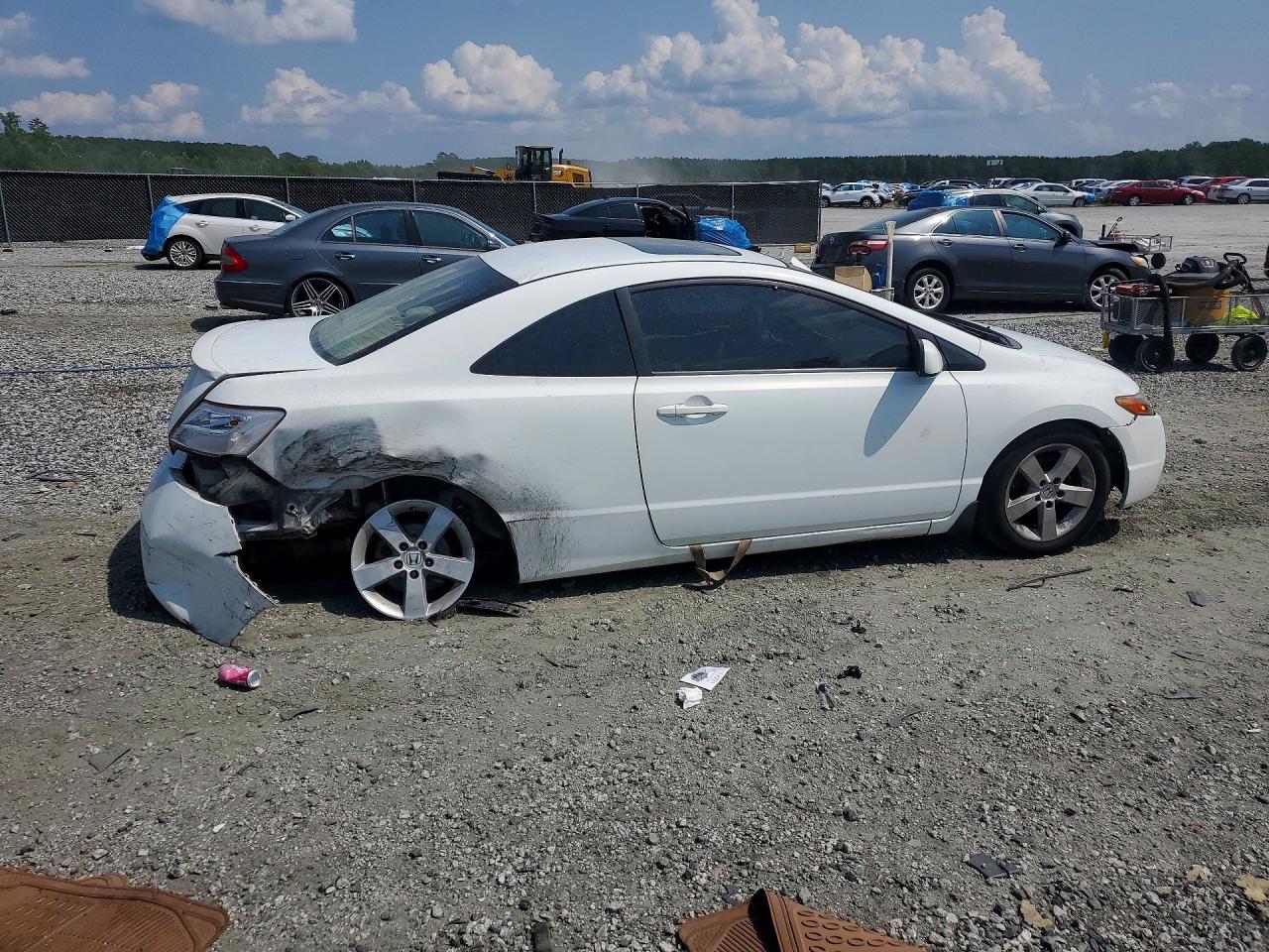 2006 Honda Civic Ex White vin: 2HGFG12876H503870