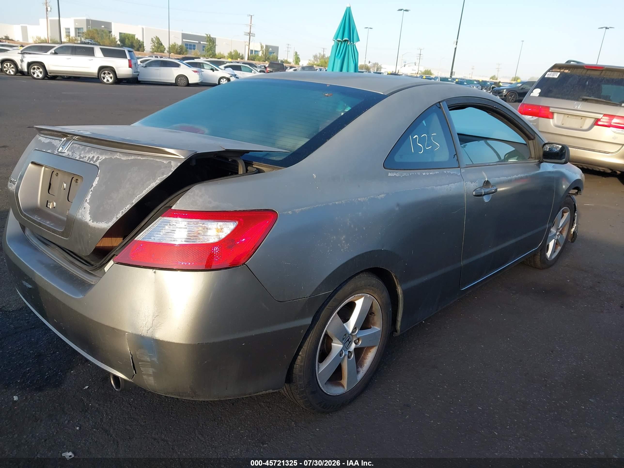 2006 Honda Civic Ex Бежевый vin: 2HGFG12876H515825