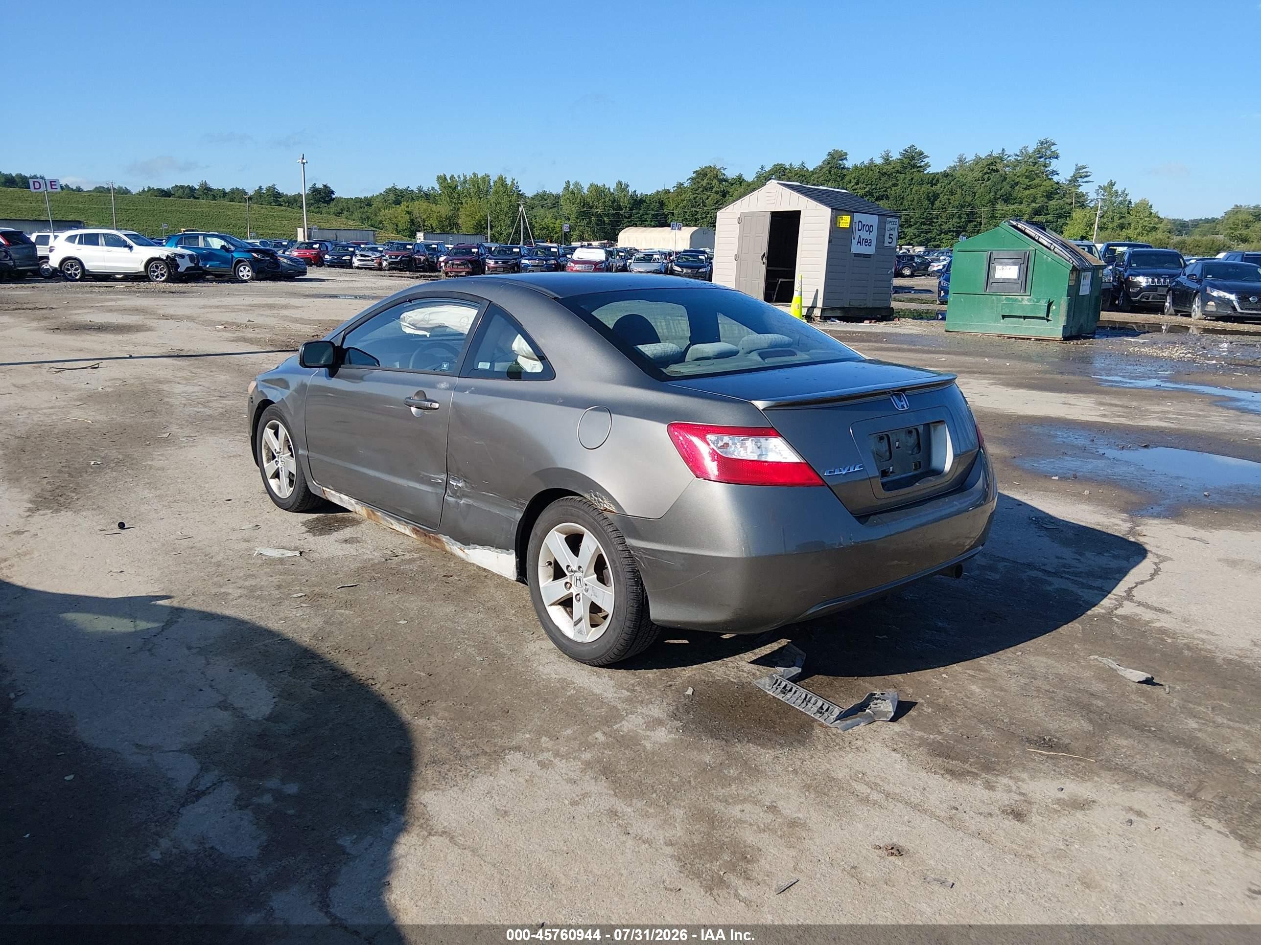 2006 Honda Civic Ex Серый vin: 2HGFG12876H536335