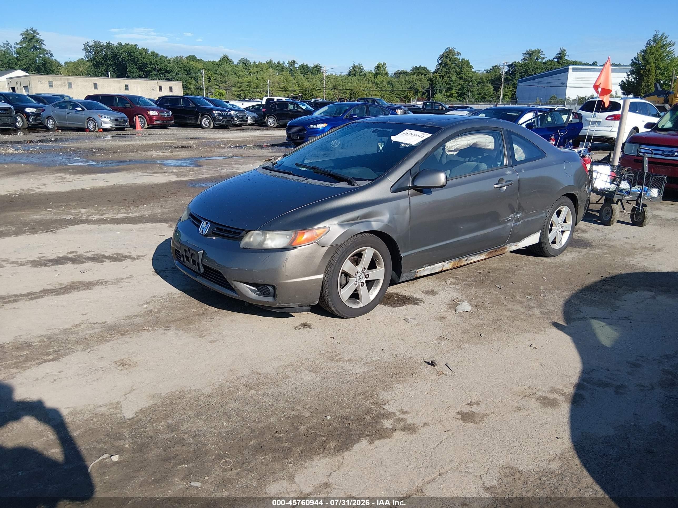 2006 Honda Civic Ex Серый vin: 2HGFG12876H536335