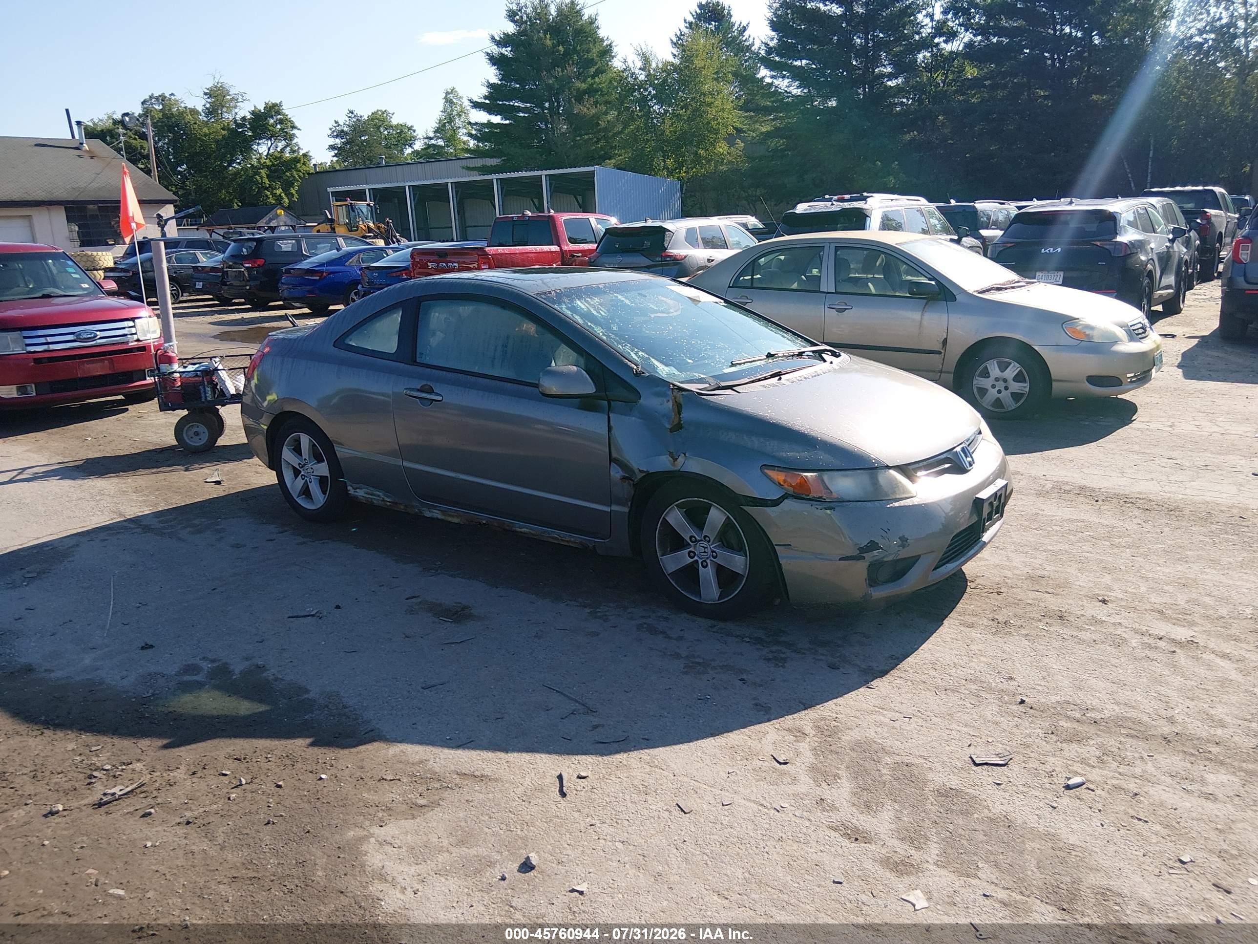 2006 Honda Civic Ex Серый vin: 2HGFG12876H536335