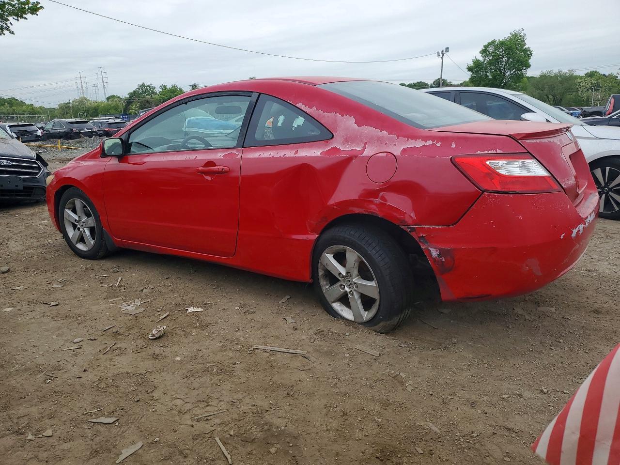 2006 Honda Civic Ex Красный vin: 2HGFG12876H544466