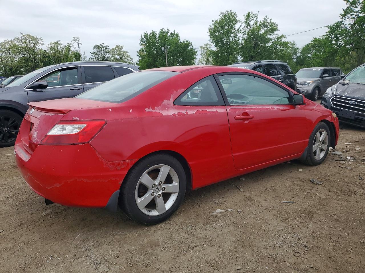 2006 Honda Civic Ex Красный vin: 2HGFG12876H544466