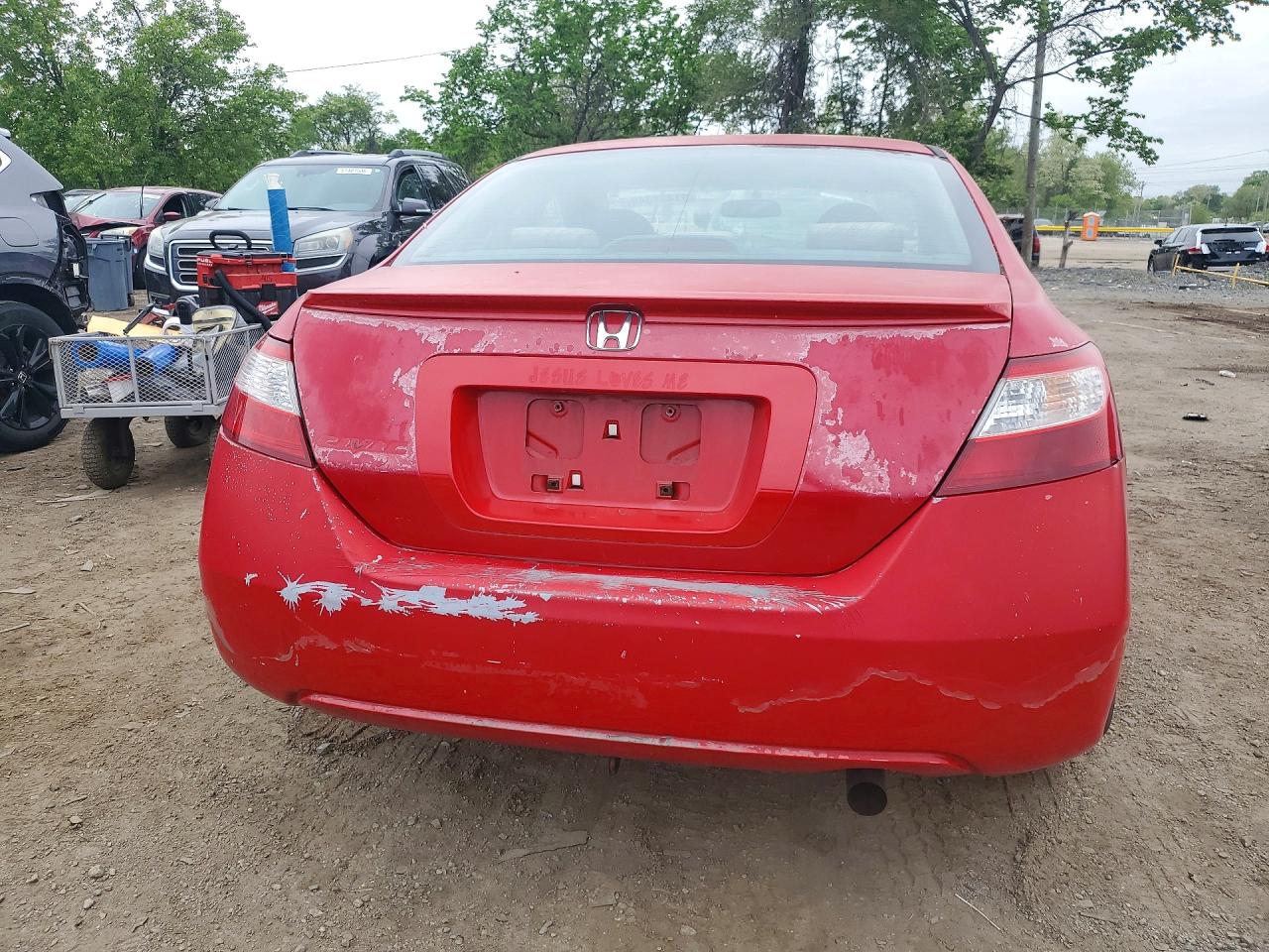2006 Honda Civic Ex Красный vin: 2HGFG12876H544466