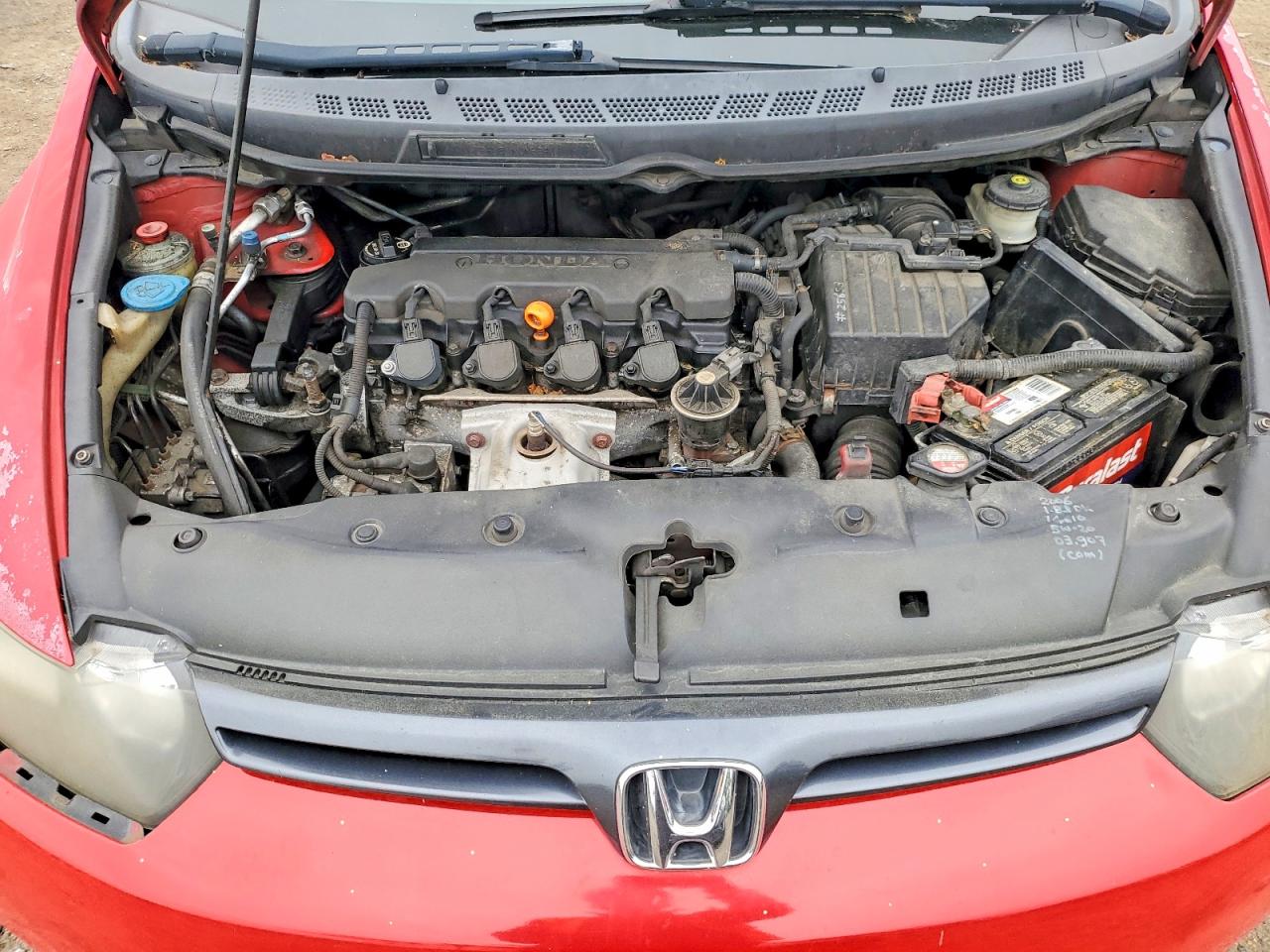 2006 Honda Civic Ex Красный vin: 2HGFG12876H544466
