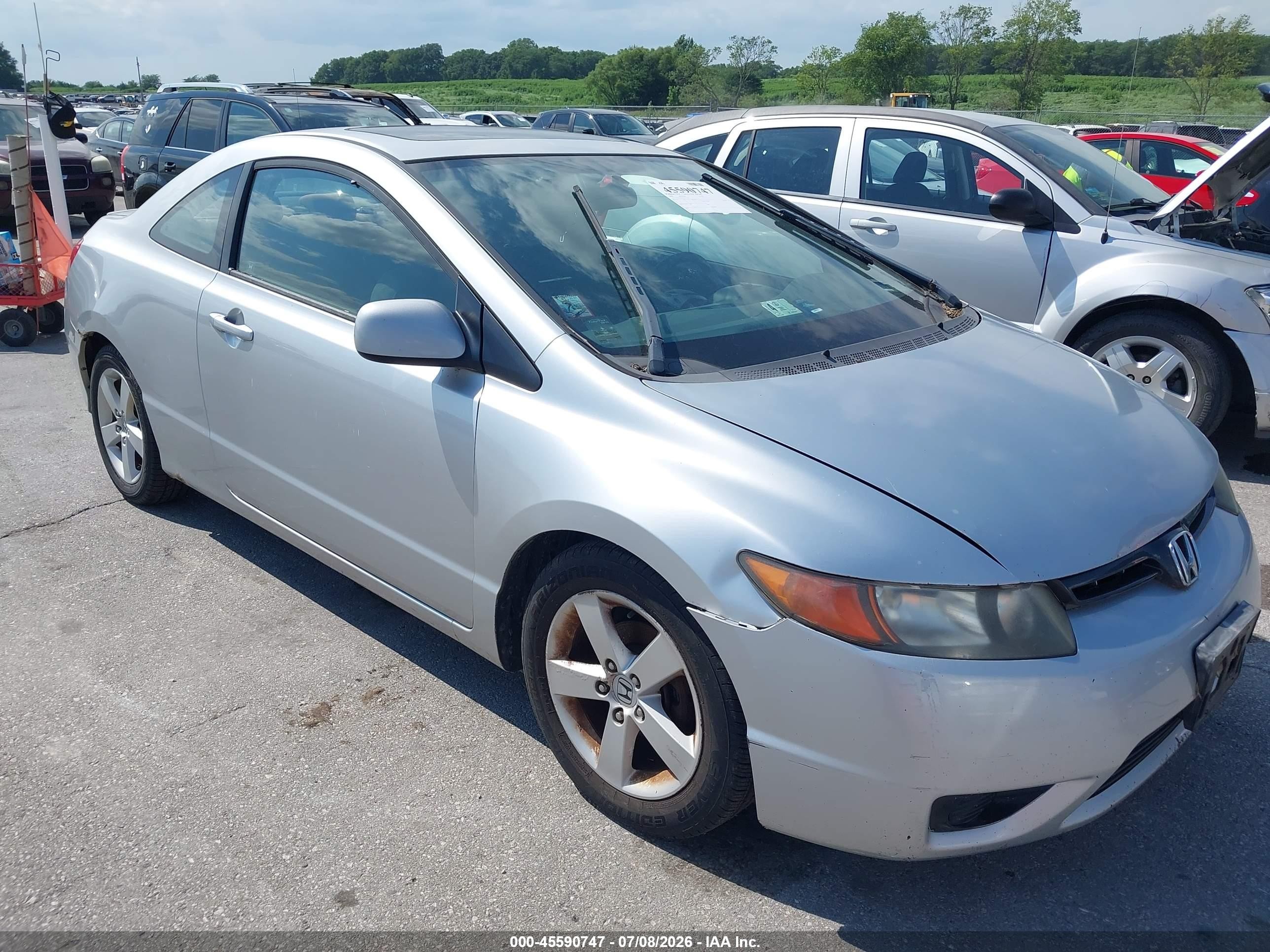 2006 Honda Civic Ex Silver vin: 2HGFG12876H553345