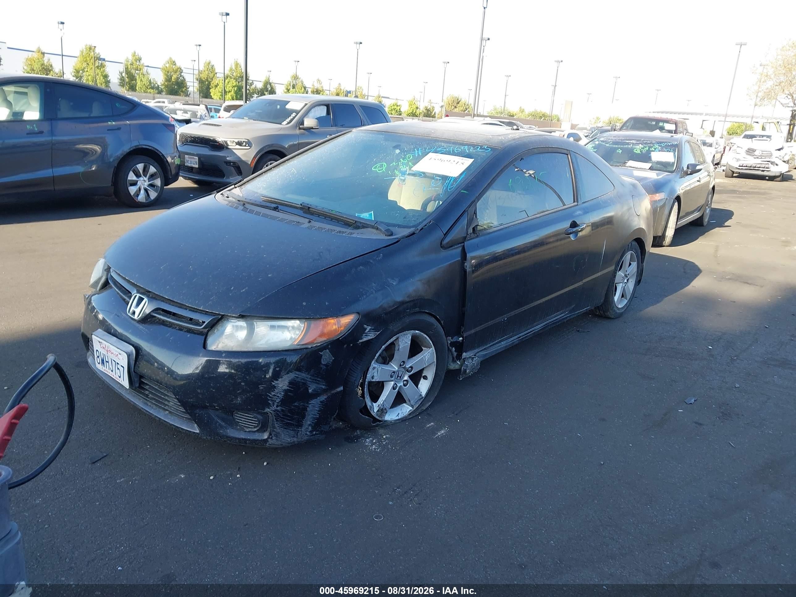 2006 Honda Civic Ex Black vin: 2HGFG12876H571117