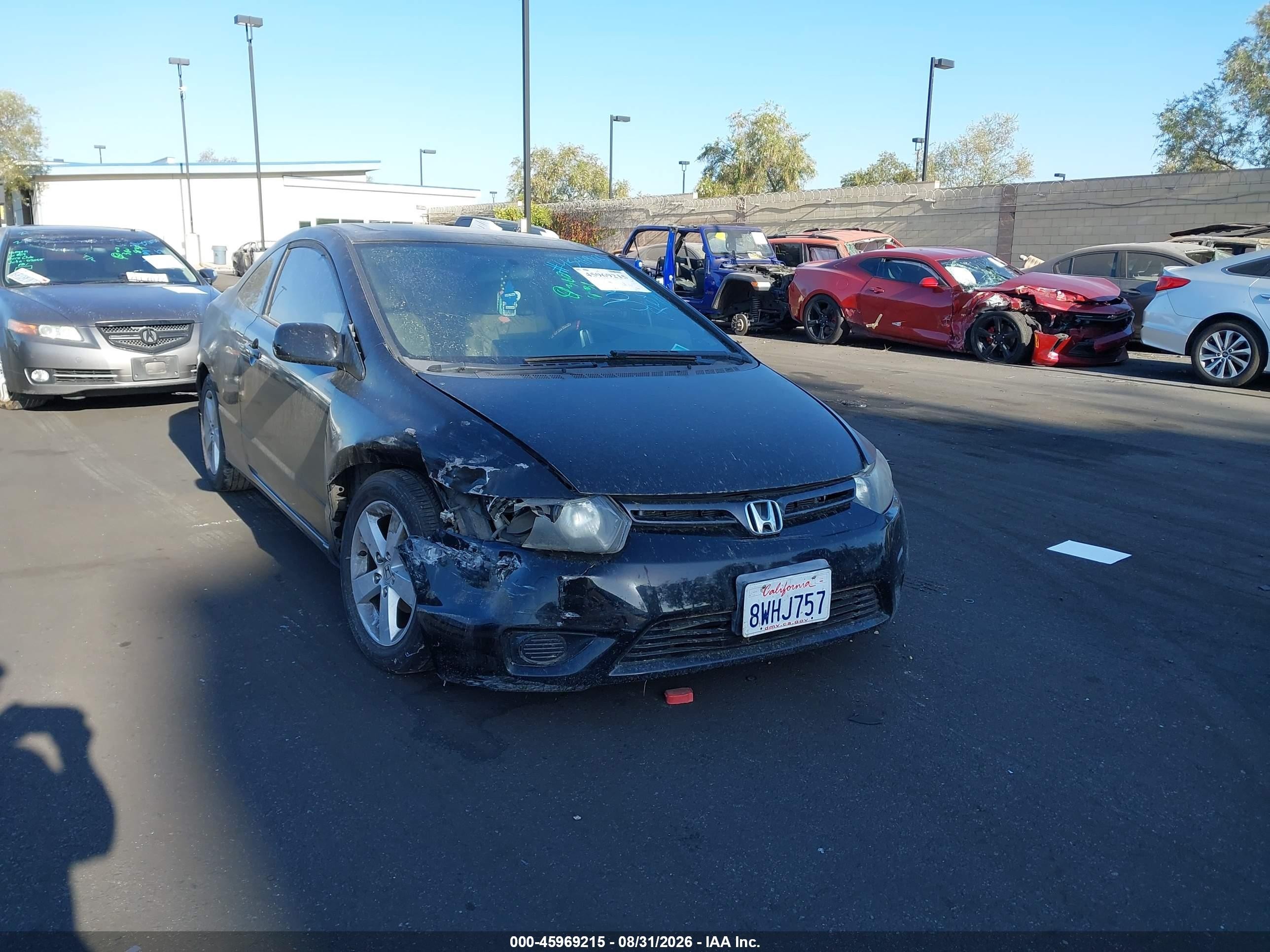 2006 Honda Civic Ex Black vin: 2HGFG12876H571117