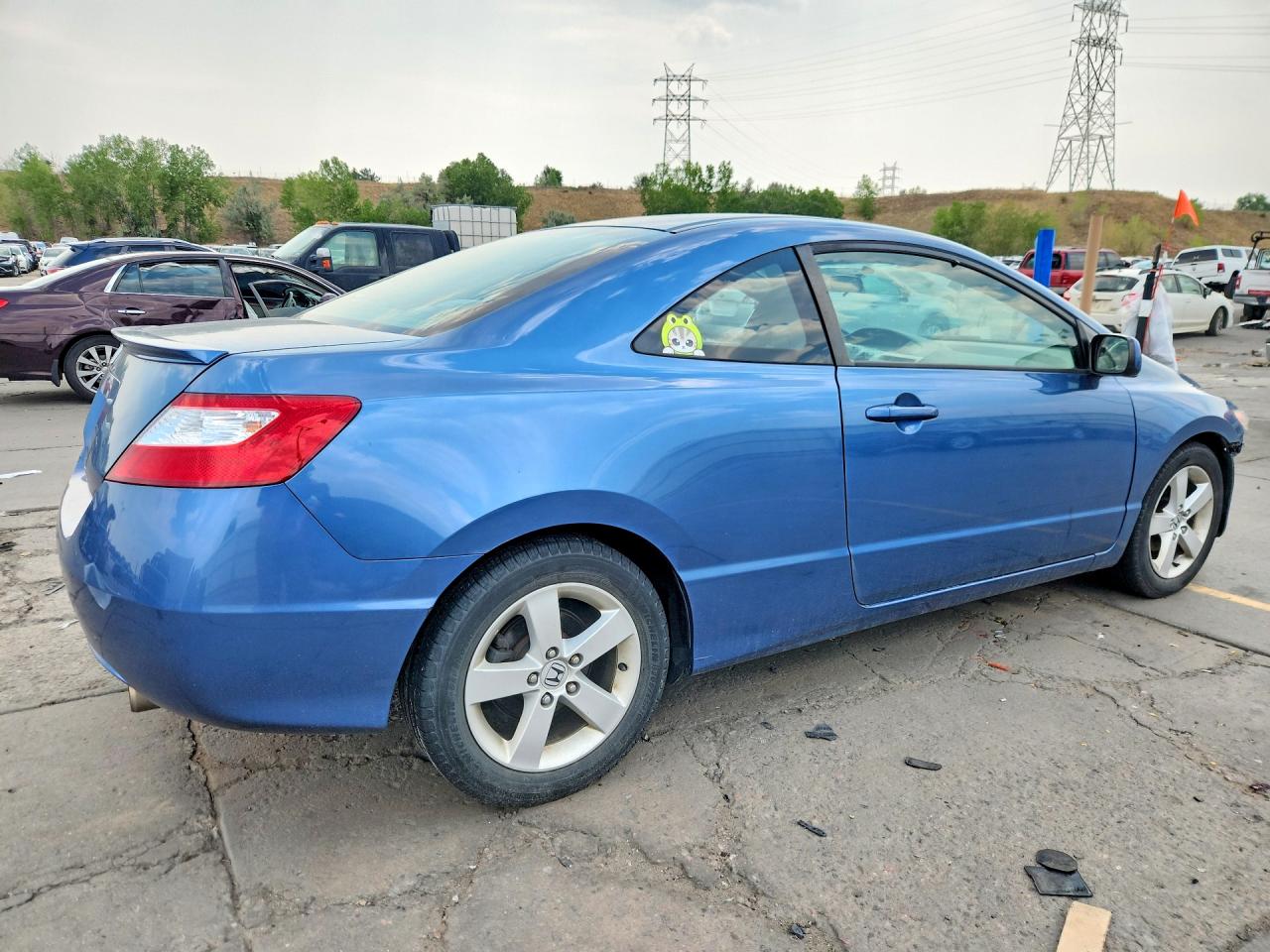 2007 Honda Civic Ex Синий vin: 2HGFG12877H506480