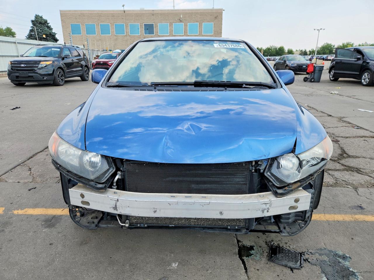 2007 Honda Civic Ex Синий vin: 2HGFG12877H506480