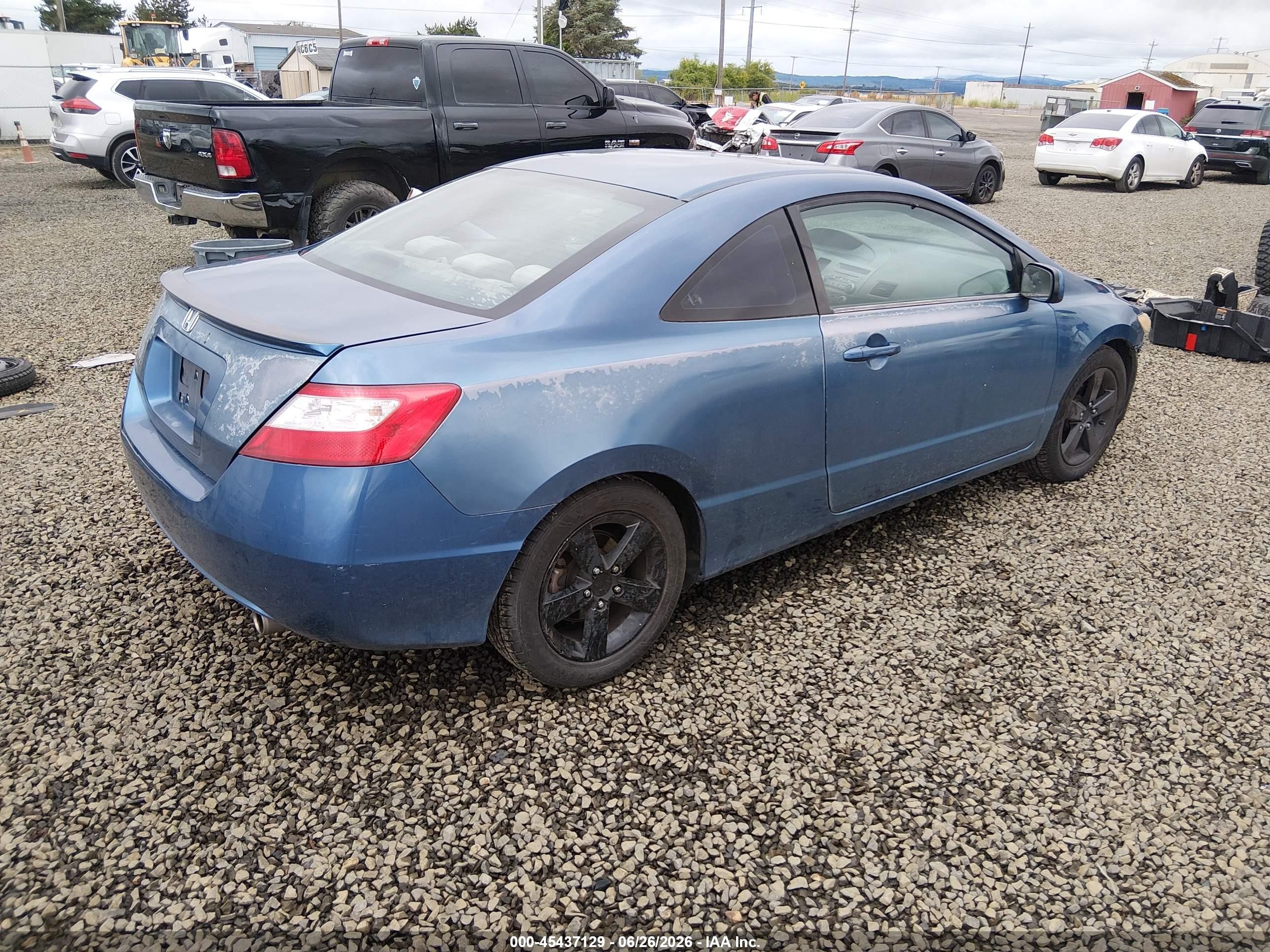 2007 Honda Civic Ex Blue vin: 2HGFG12877H529435