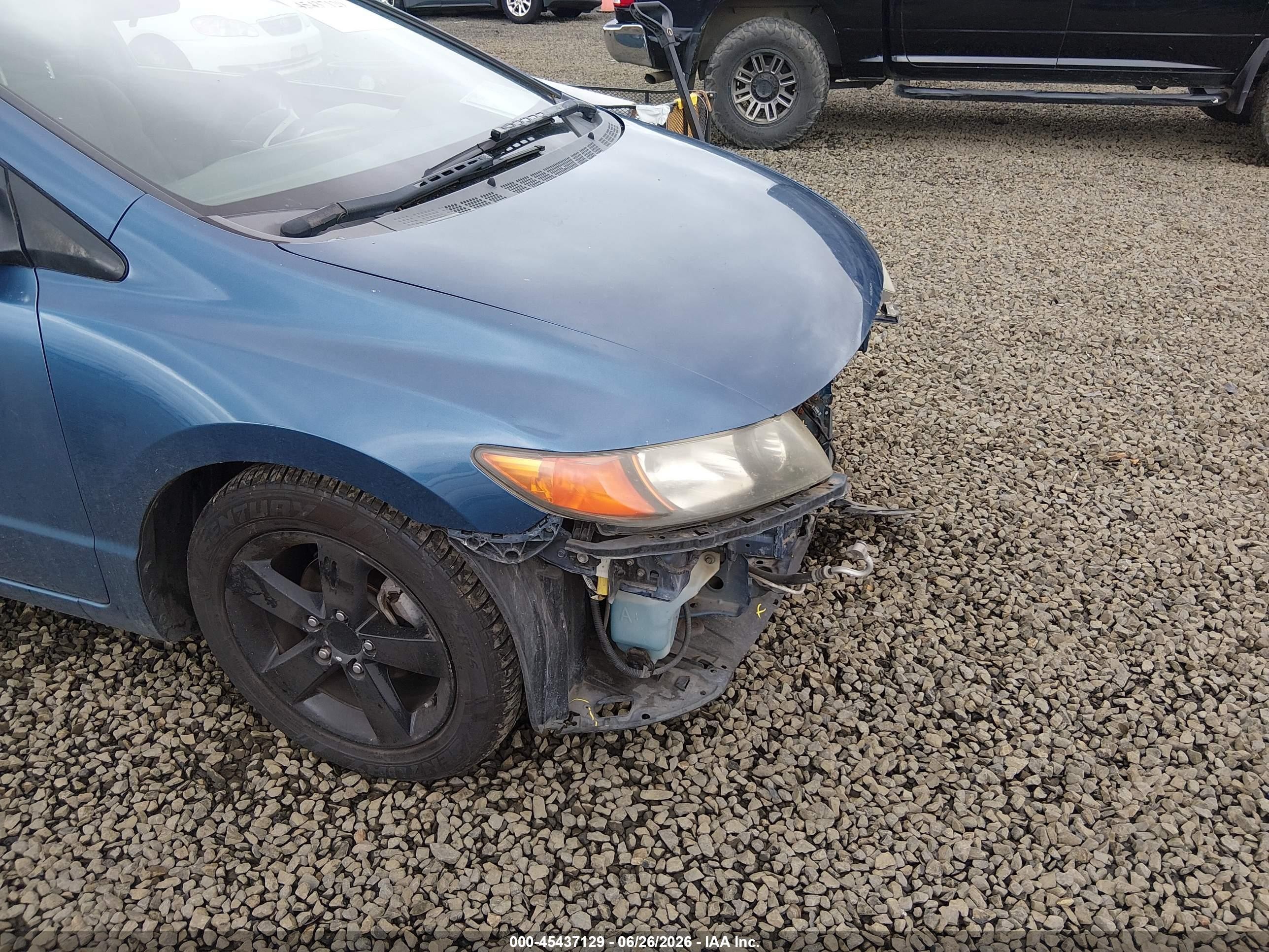 2007 Honda Civic Ex Blue vin: 2HGFG12877H529435