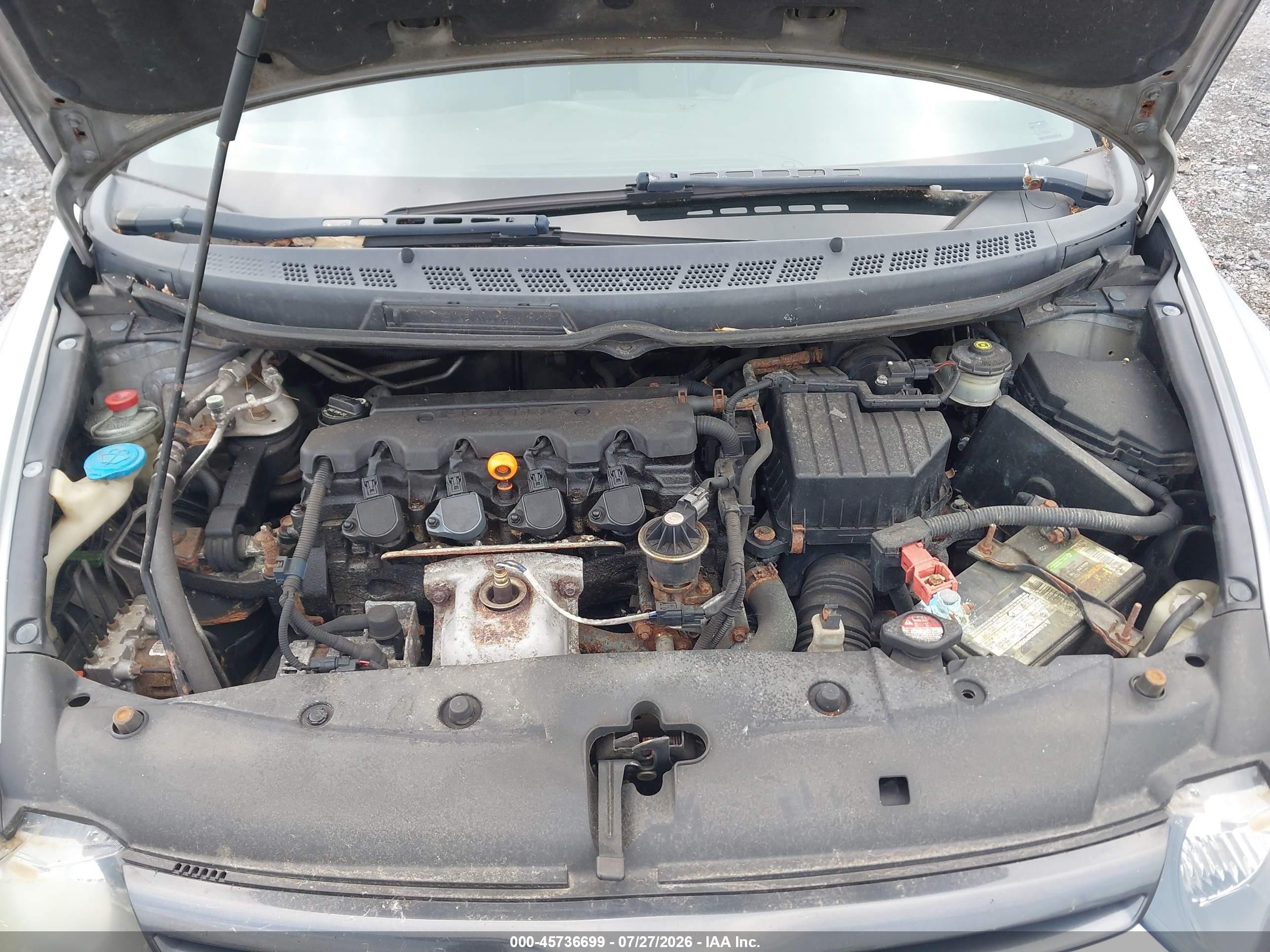 2007 Honda Civic Ex Серебряный vin: 2HGFG12877H536191