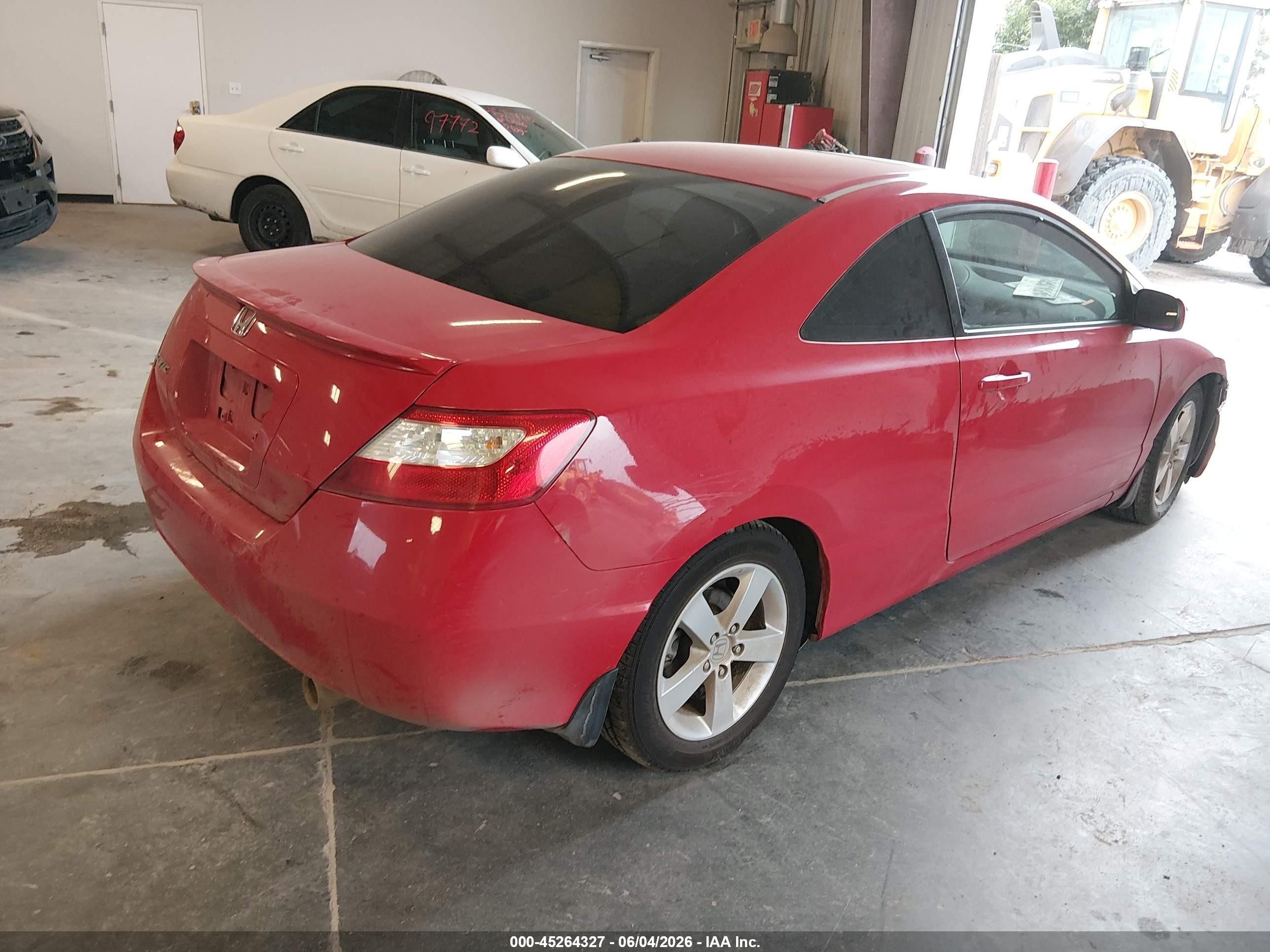 2007 Honda Civic Ex Red vin: 2HGFG12877H554853