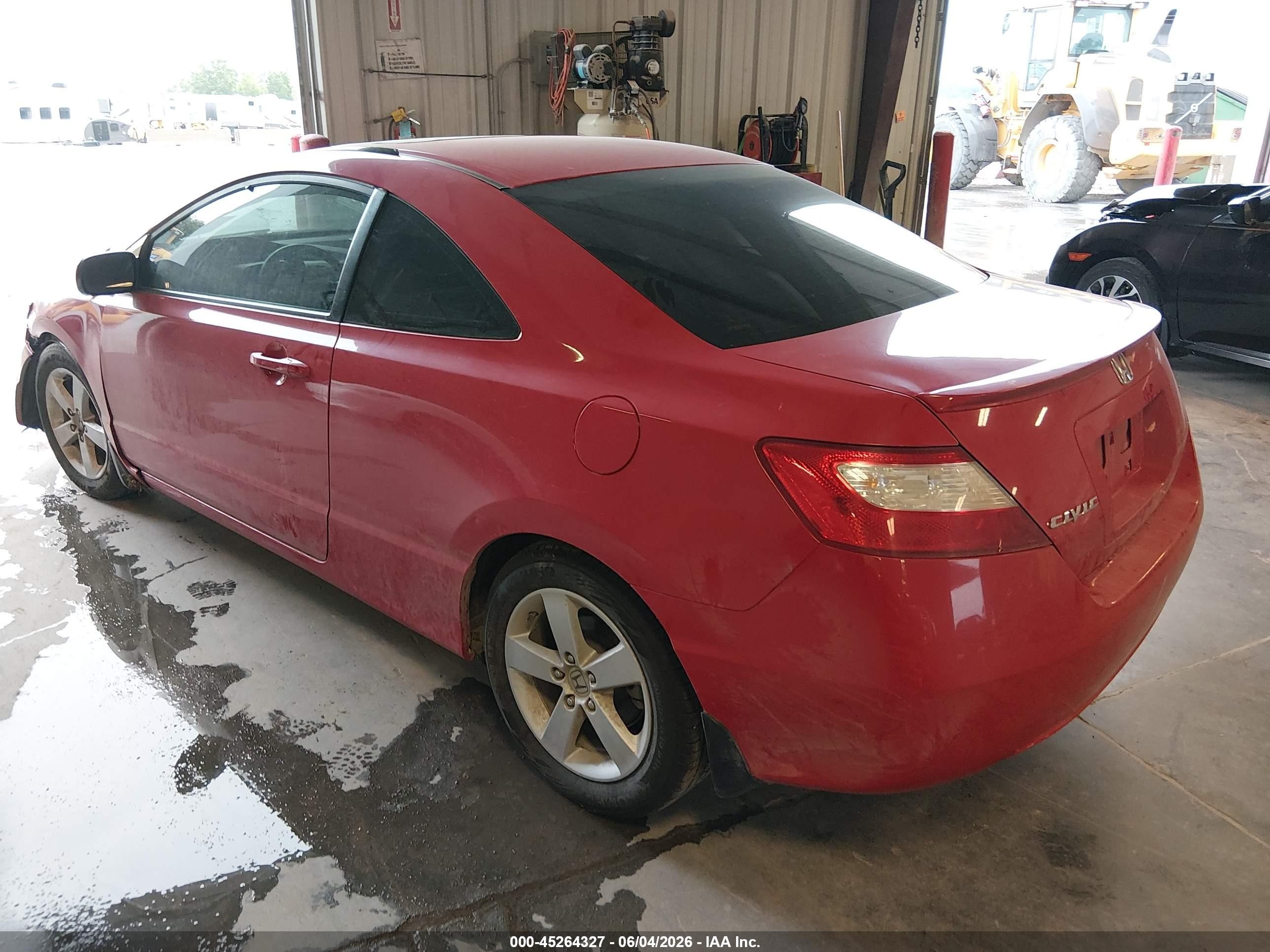 2007 Honda Civic Ex Red vin: 2HGFG12877H554853
