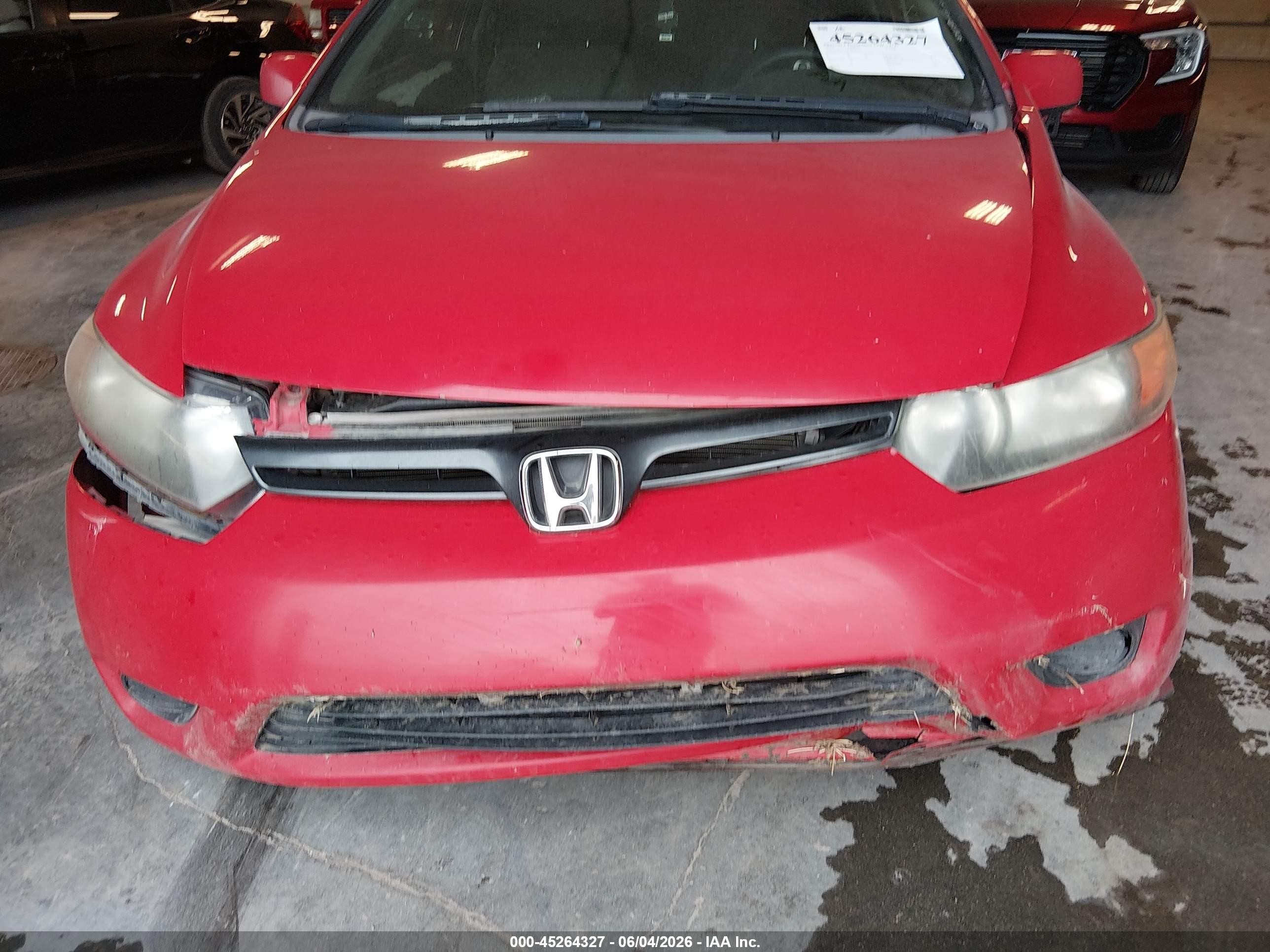 2007 Honda Civic Ex Red vin: 2HGFG12877H554853