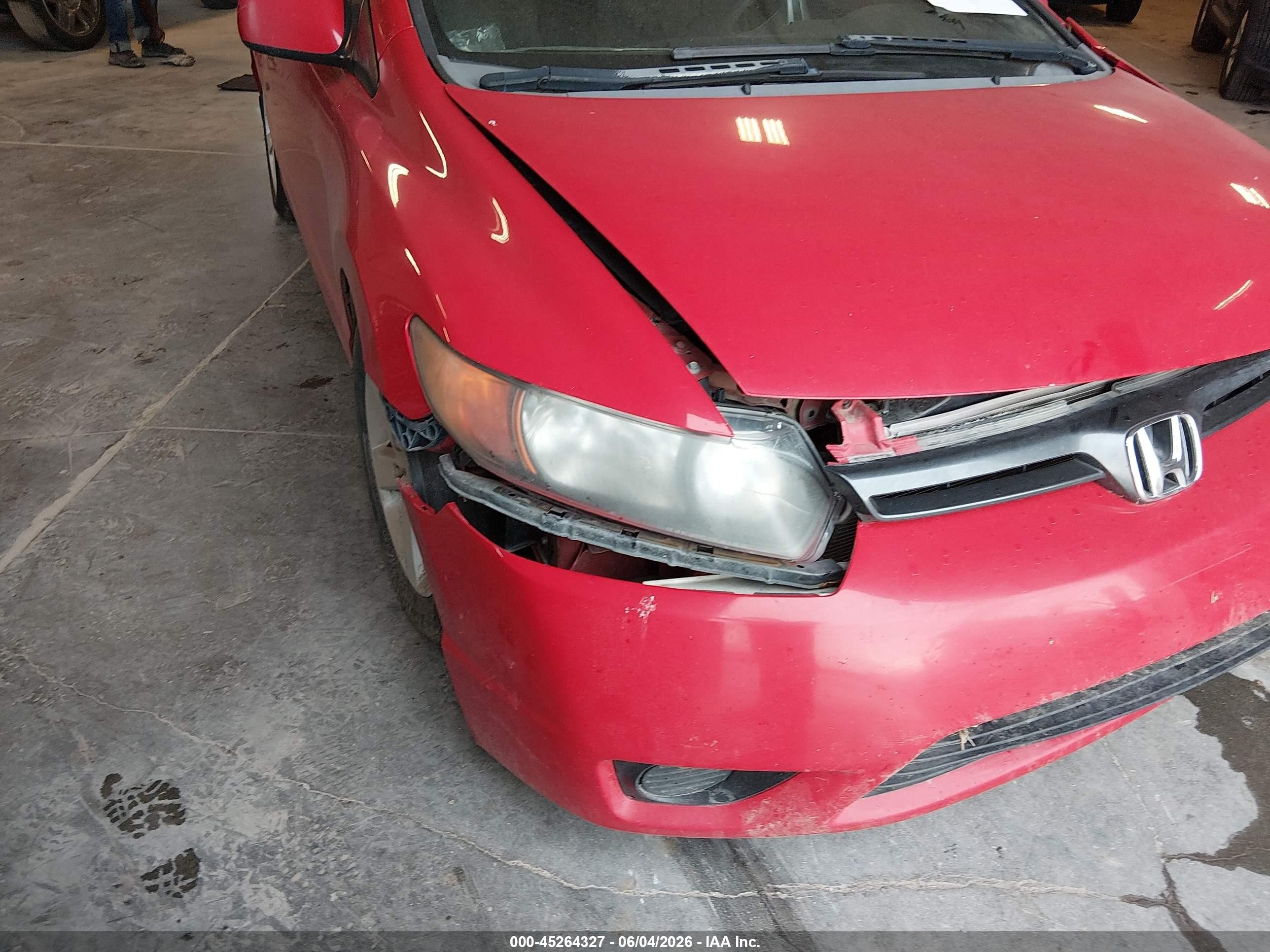 2007 Honda Civic Ex Red vin: 2HGFG12877H554853