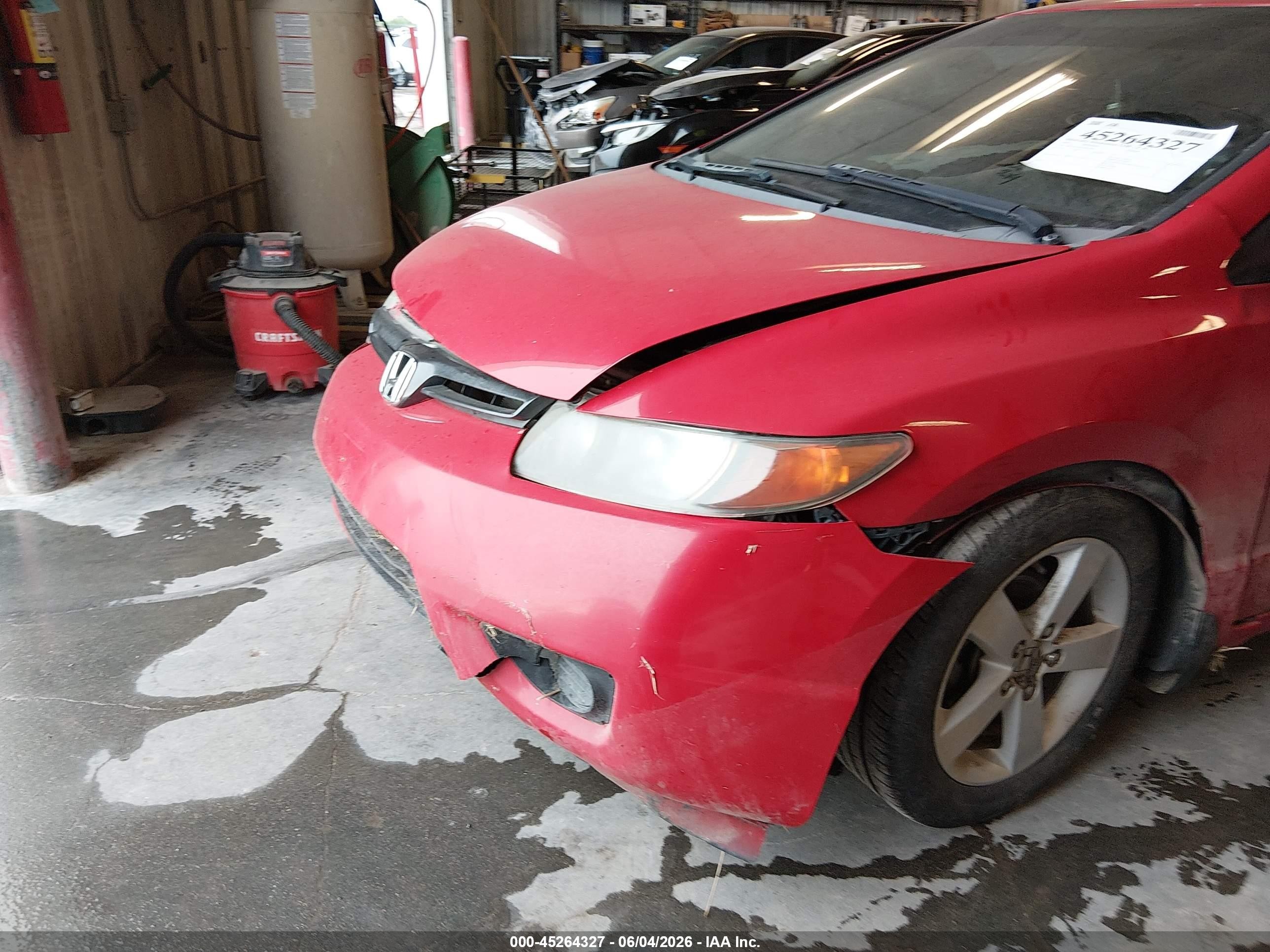 2007 Honda Civic Ex Red vin: 2HGFG12877H554853