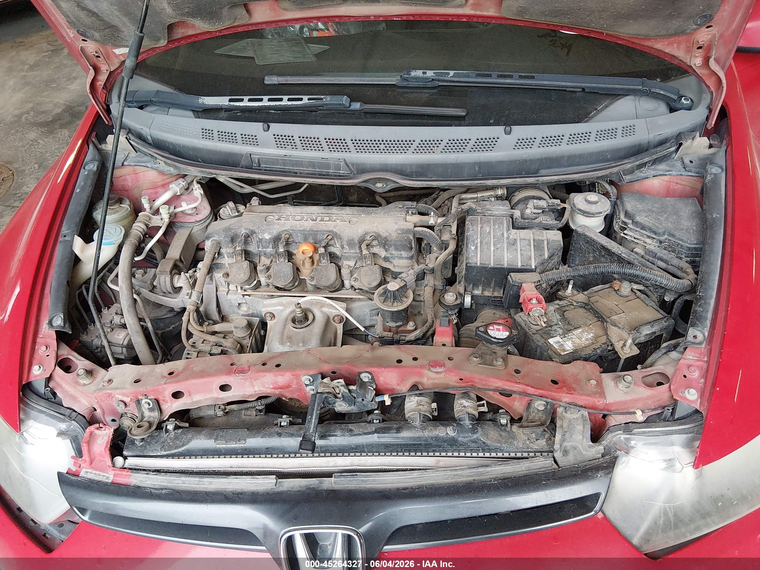 2007 Honda Civic Ex Red vin: 2HGFG12877H554853
