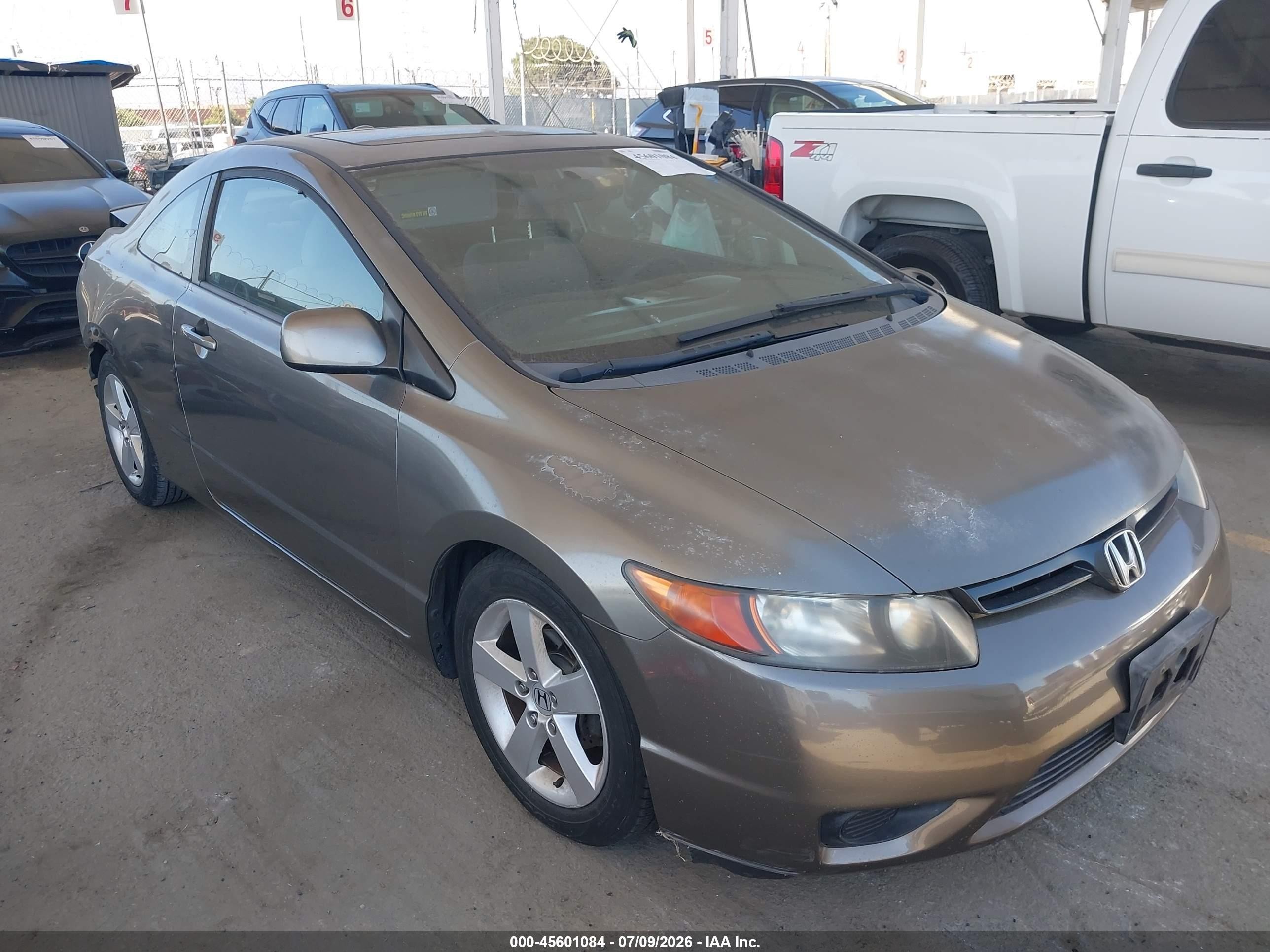 2007 Honda Civic Ex Gray vin: 2HGFG12877H564668