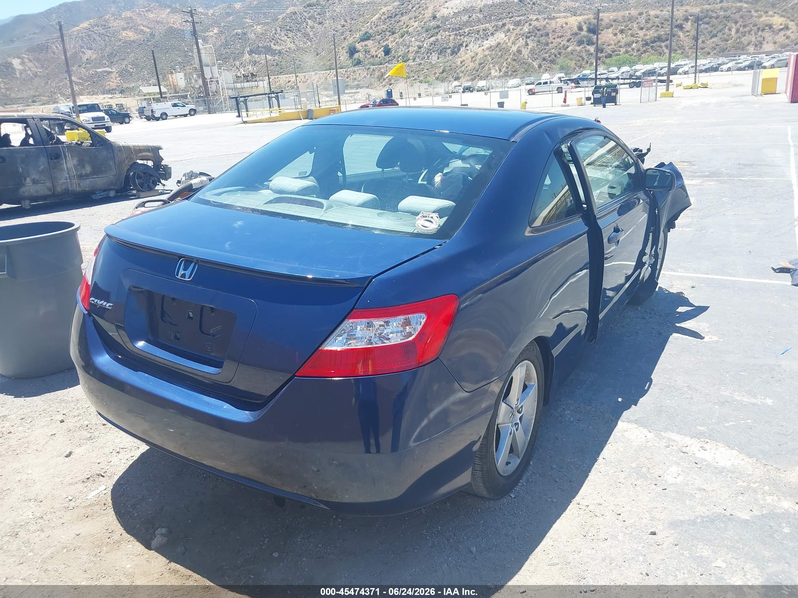 2007 Honda Civic Ex Blue vin: 2HGFG12877H566758