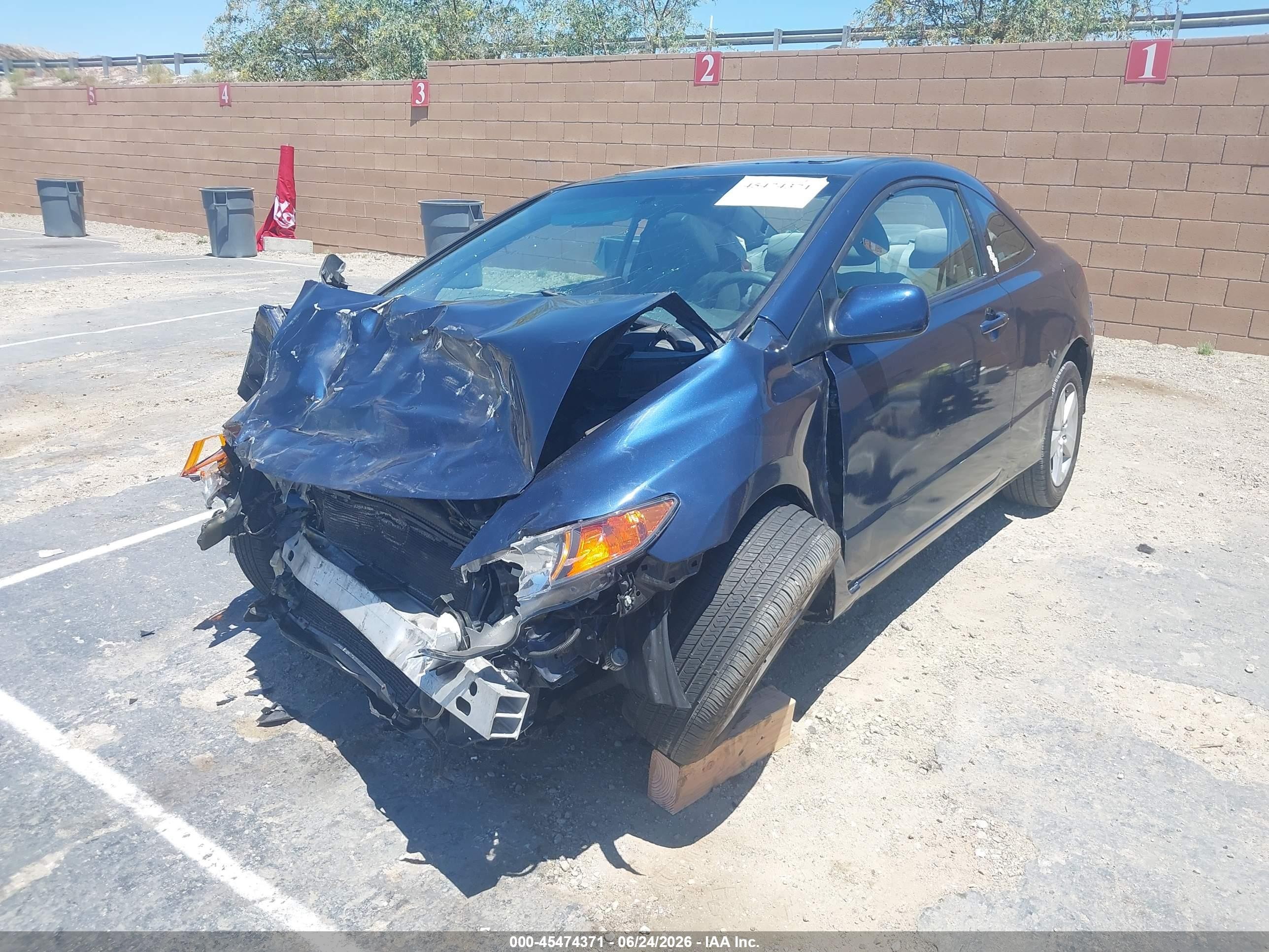 2007 Honda Civic Ex Blue vin: 2HGFG12877H566758