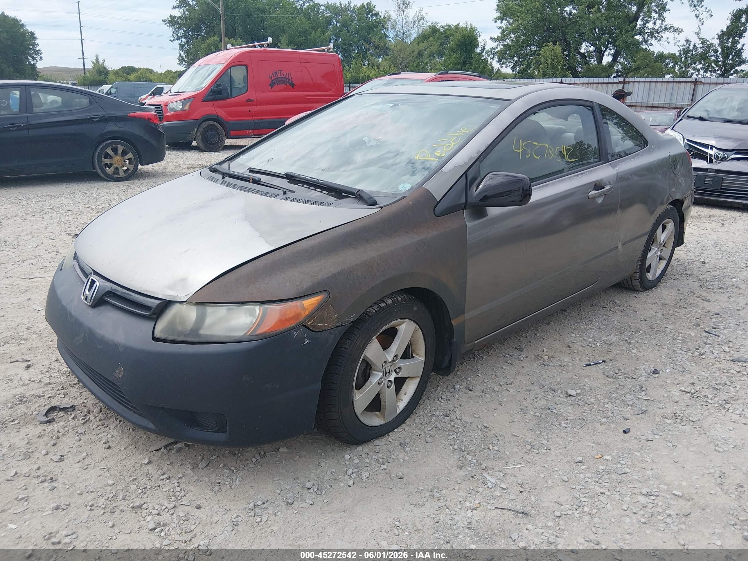 2008 Honda Civic Ex Silver vin: 2HGFG12878H500874