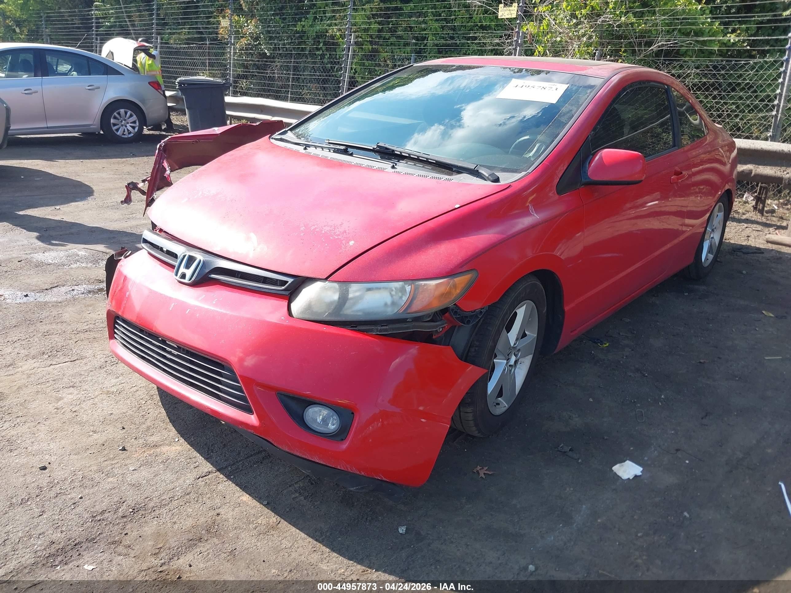 2008 Honda Civic Ex Red vin: 2HGFG12878H507873