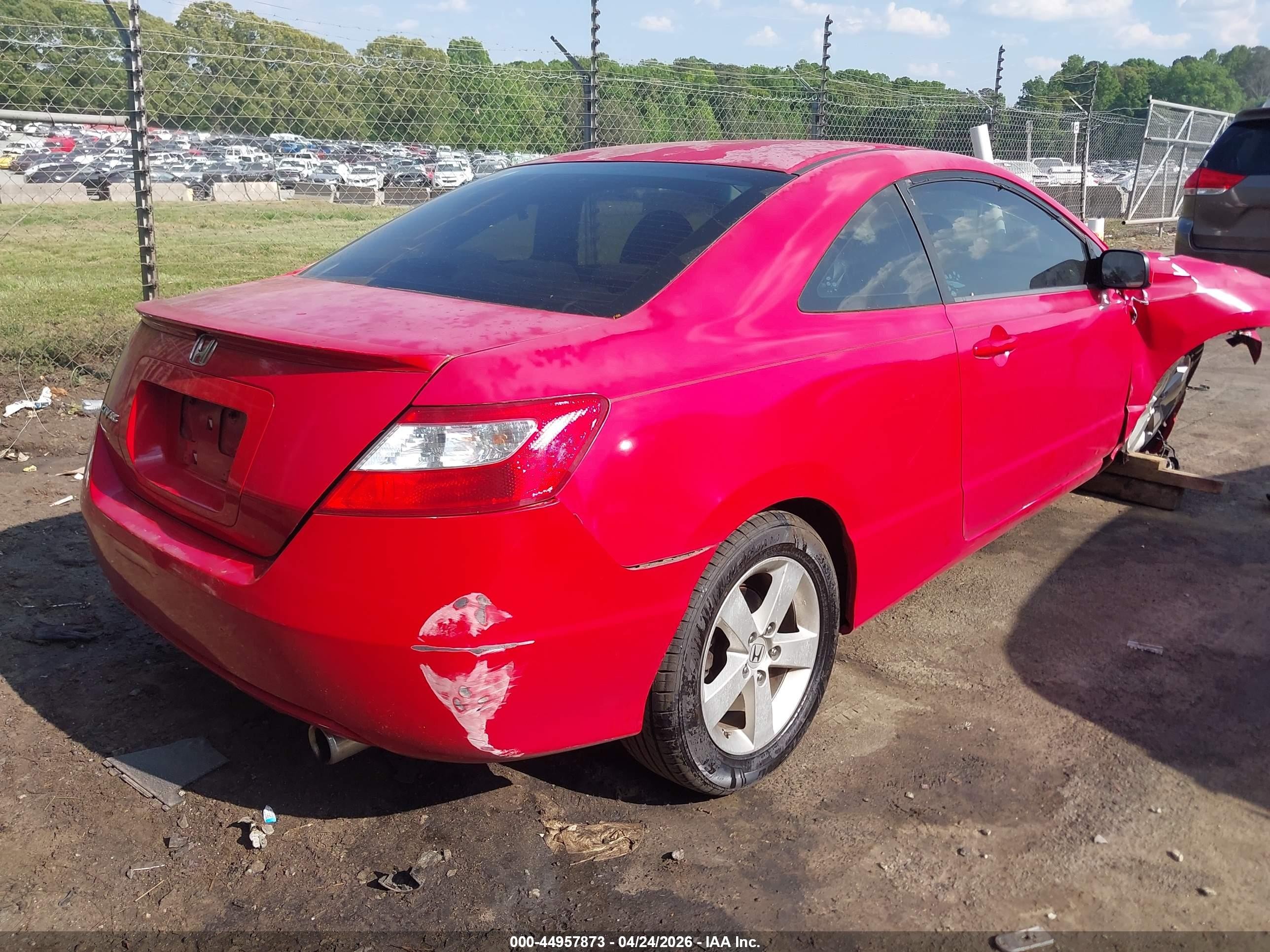 2008 Honda Civic Ex Red vin: 2HGFG12878H507873