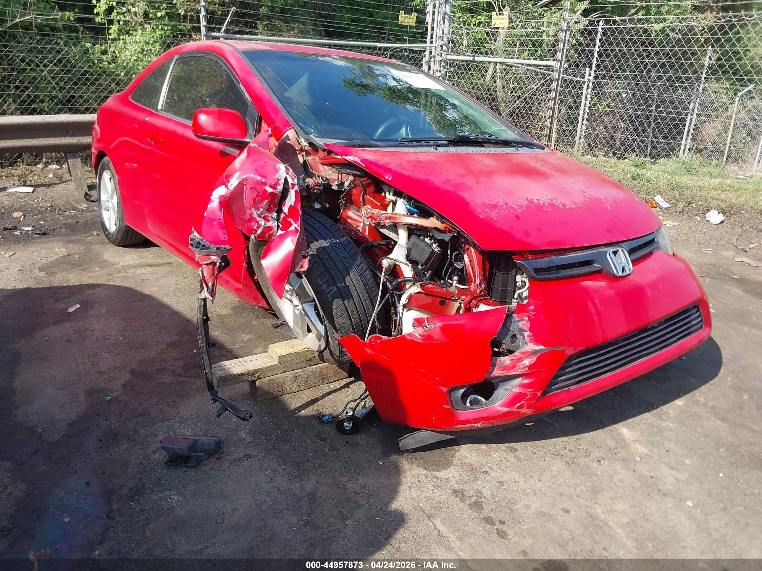2008 Honda Civic Ex Red vin: 2HGFG12878H507873