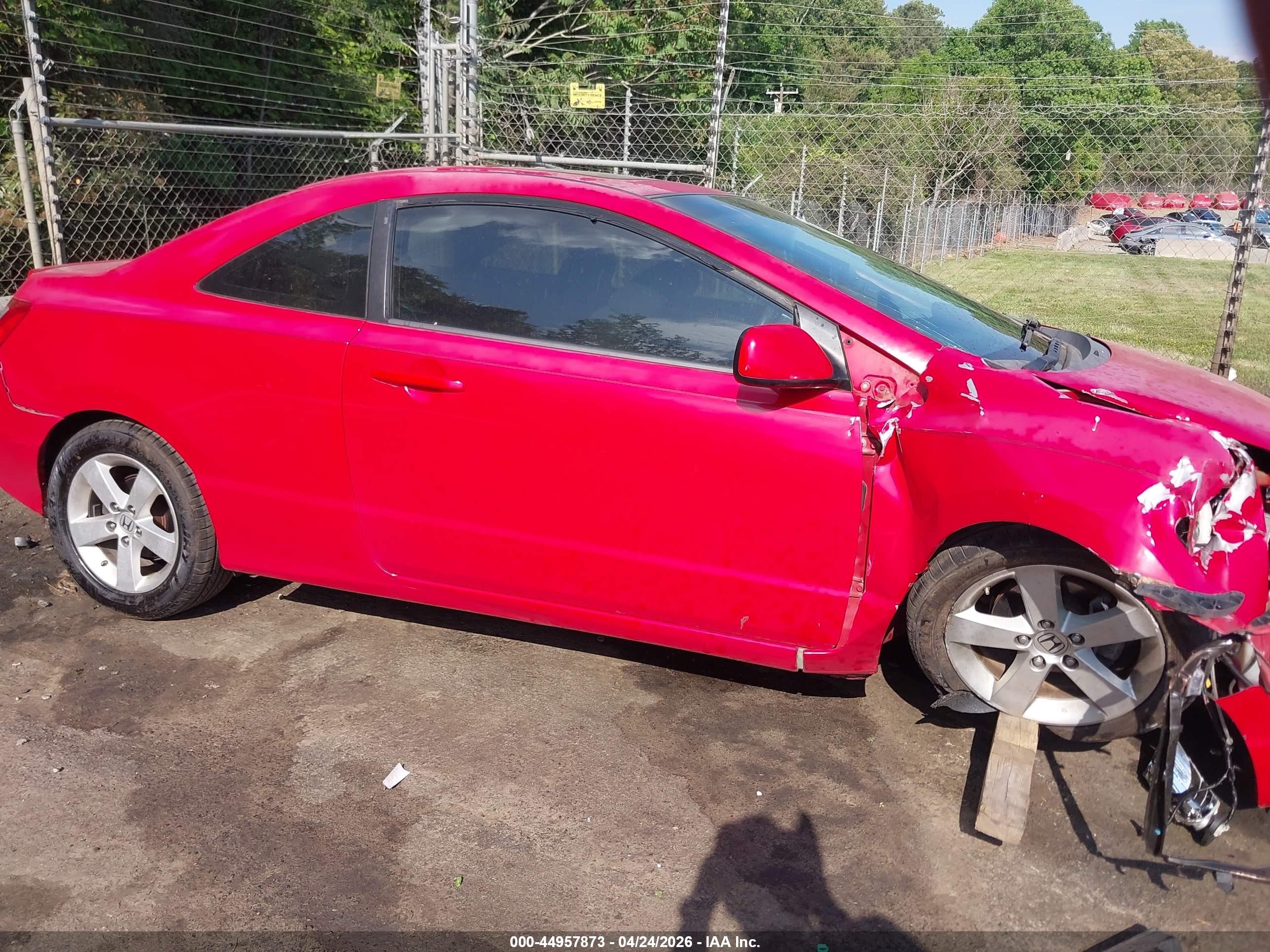 2008 Honda Civic Ex Red vin: 2HGFG12878H507873