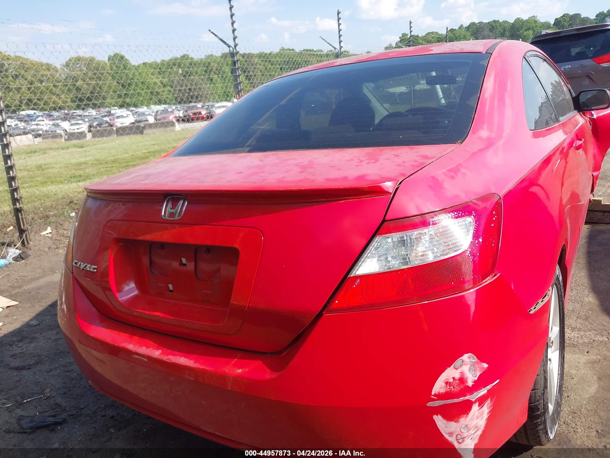 2008 Honda Civic Ex Red vin: 2HGFG12878H507873