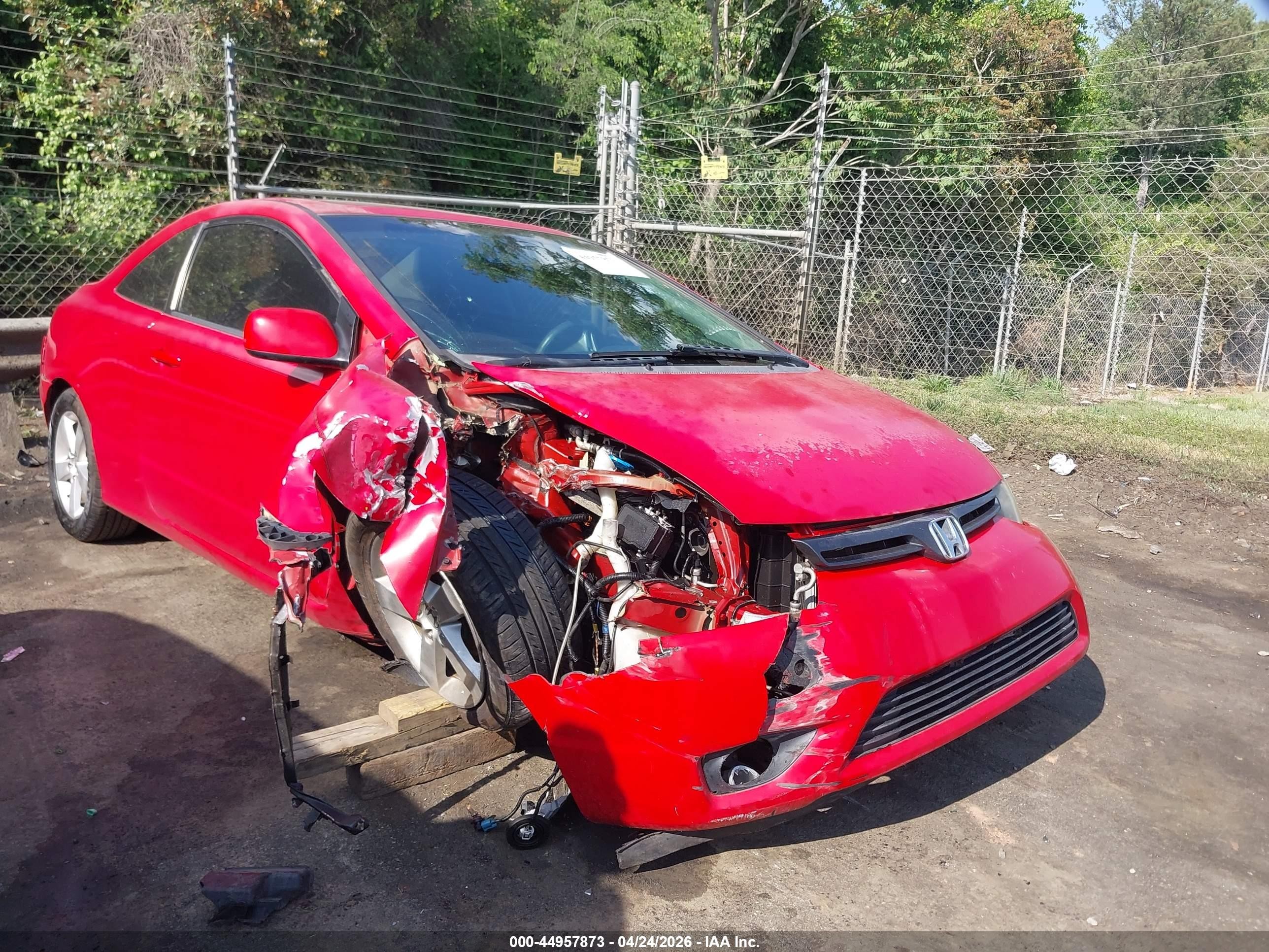 2008 Honda Civic Ex Red vin: 2HGFG12878H507873