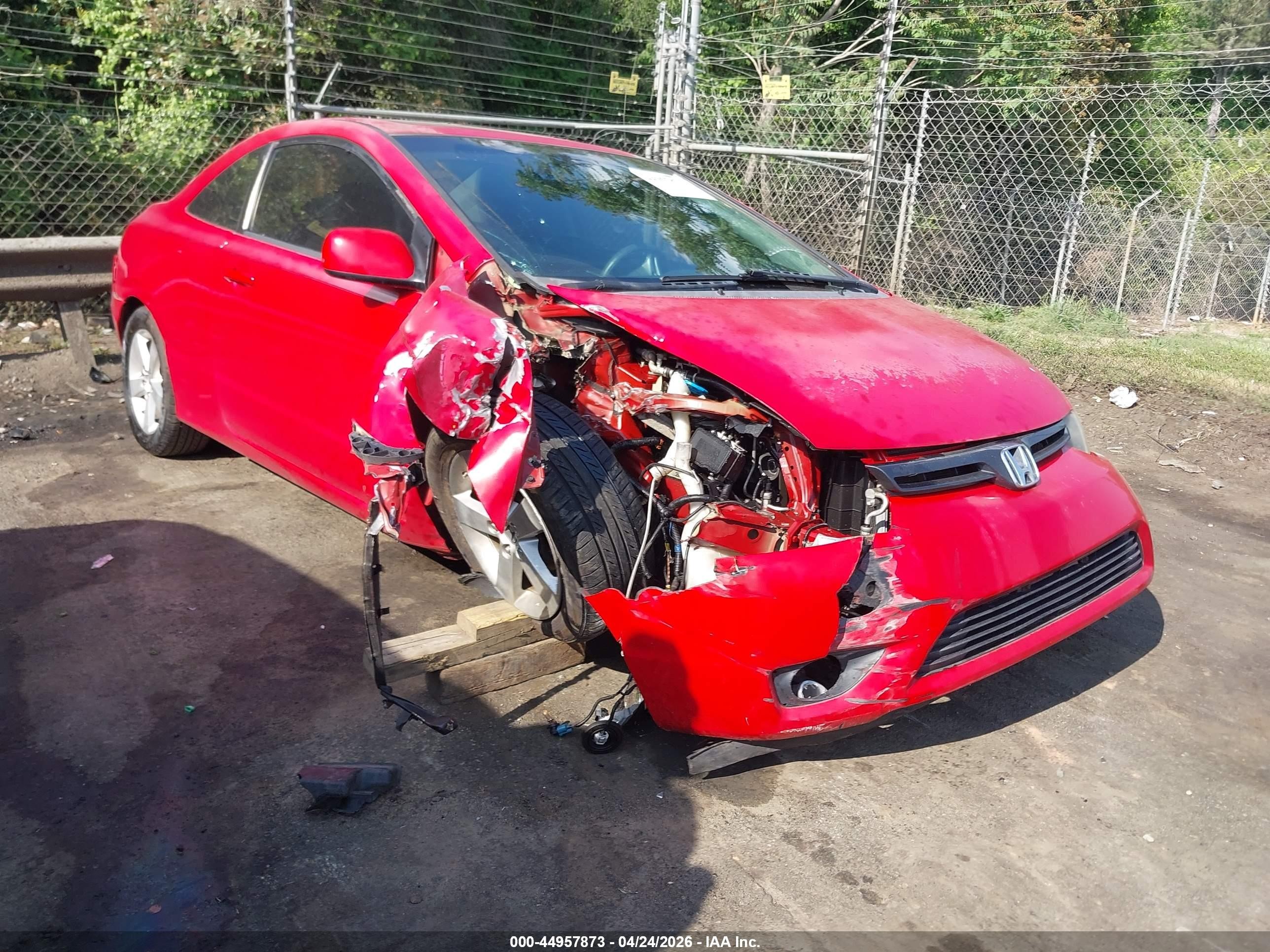 2008 Honda Civic Ex Red vin: 2HGFG12878H507873