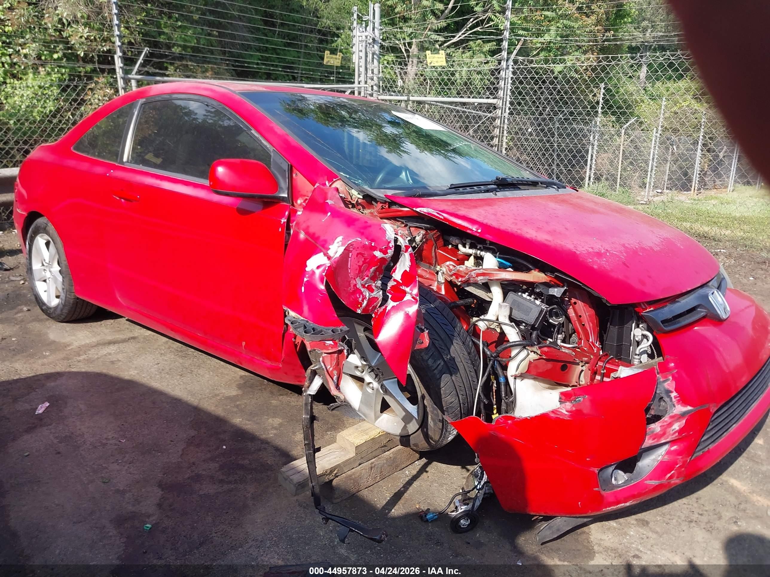 2008 Honda Civic Ex Red vin: 2HGFG12878H507873